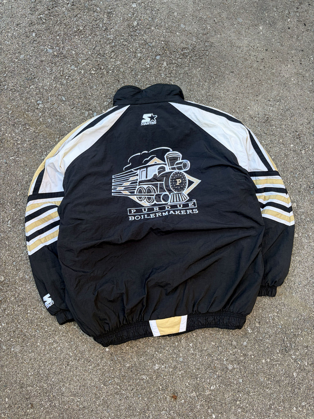 Vintage 90s Purdue Boilermakers NCAA Embroidered Starter Jacket Size Medium