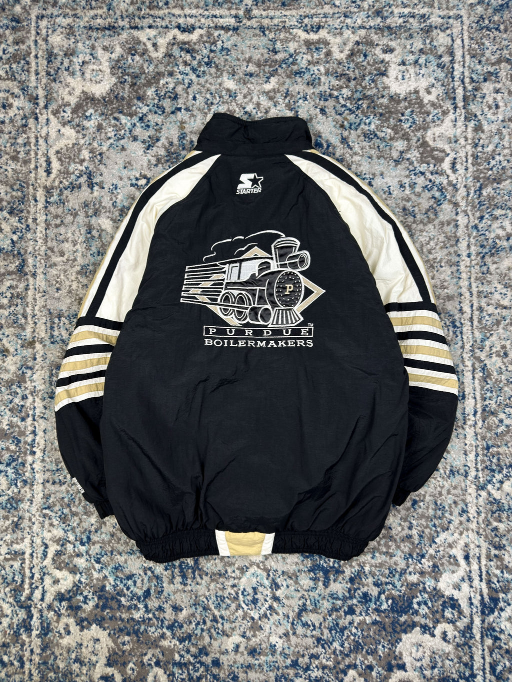 Vintage 90s Purdue Boilermakers NCAA Embroidered Starter Jacket Size Medium