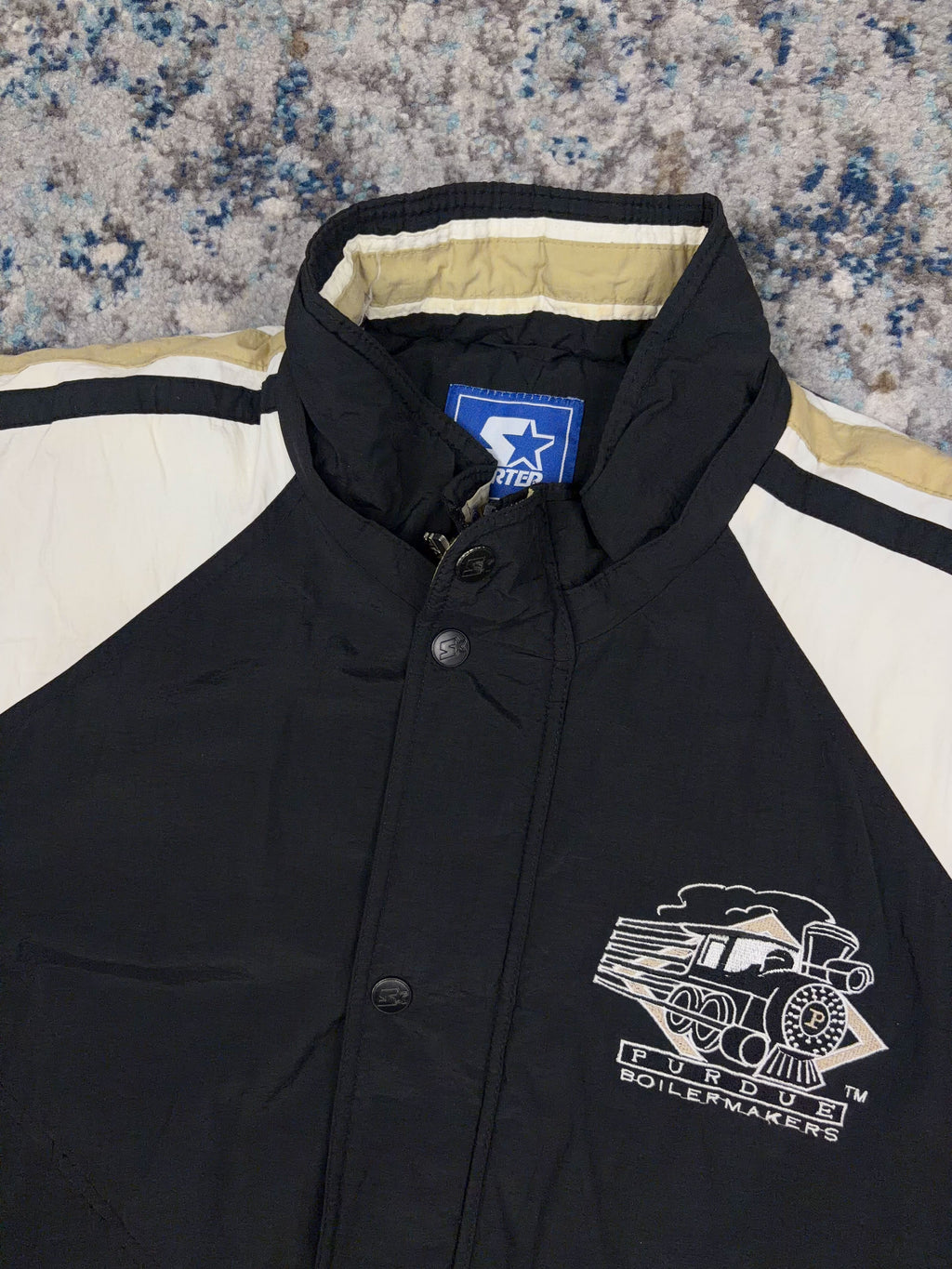 Vintage 90s Purdue Boilermakers NCAA Embroidered Starter Jacket Size Medium