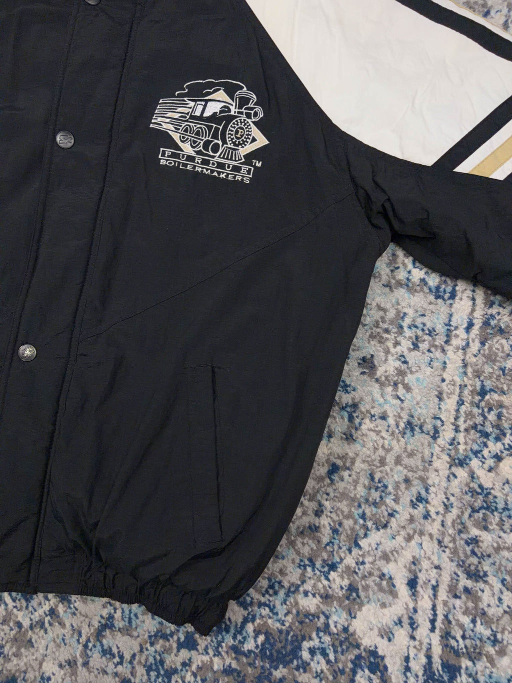 Vintage 90s Purdue Boilermakers NCAA Embroidered Starter Jacket Size Medium