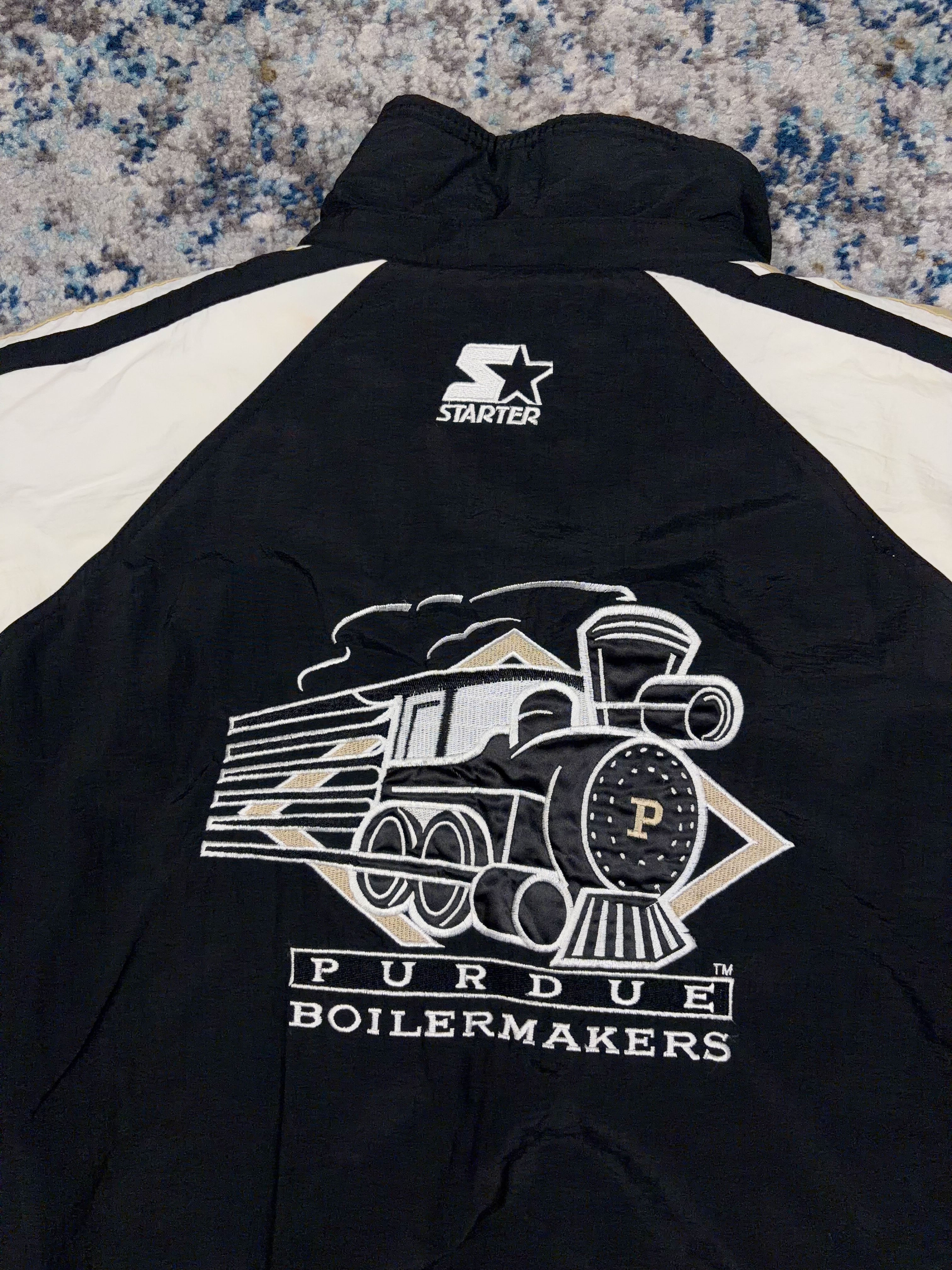 Vintage 90s Purdue Boilermakers NCAA Embroidered Starter Jacket Size Medium