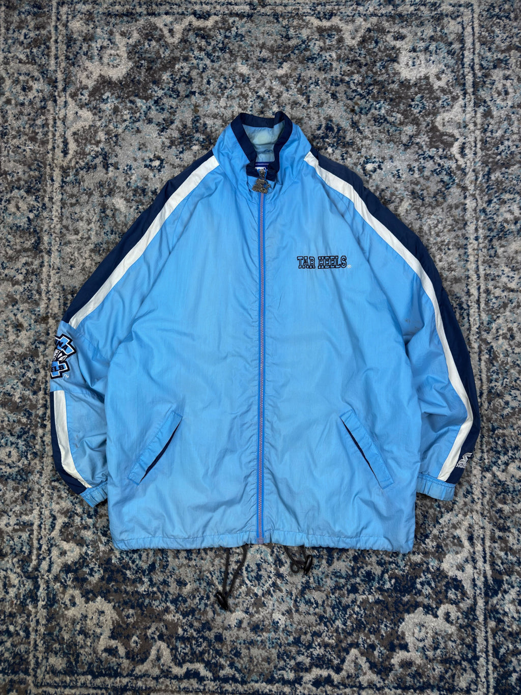 Vintage 90s UNC Tarheels NCAA Starter Windbreaker Jacket Size Medium