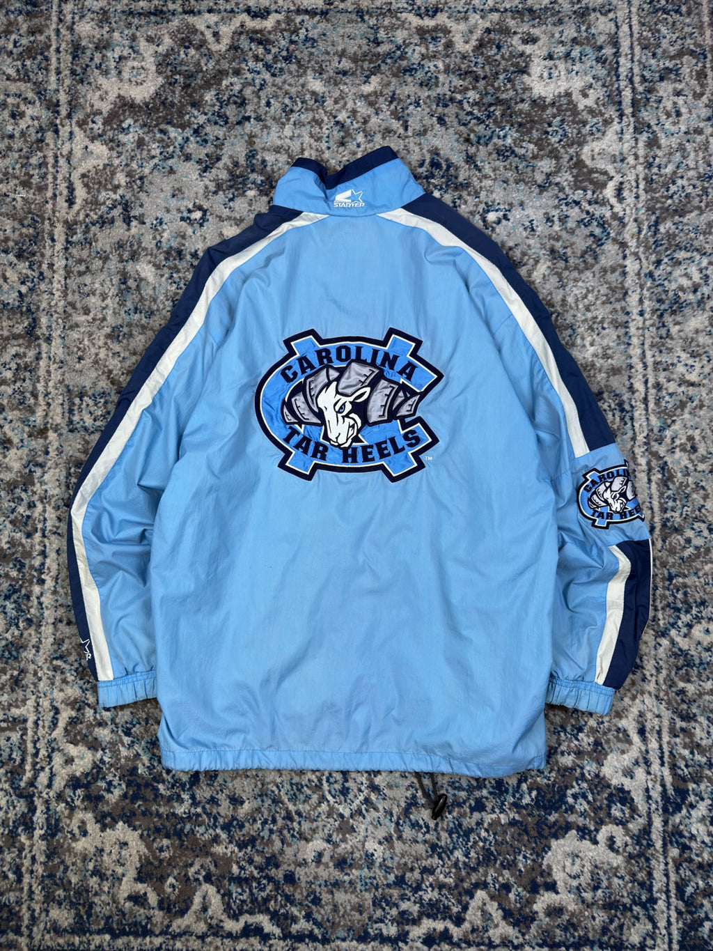 Vintage 90s UNC Tarheels NCAA Starter Windbreaker Jacket Size Medium