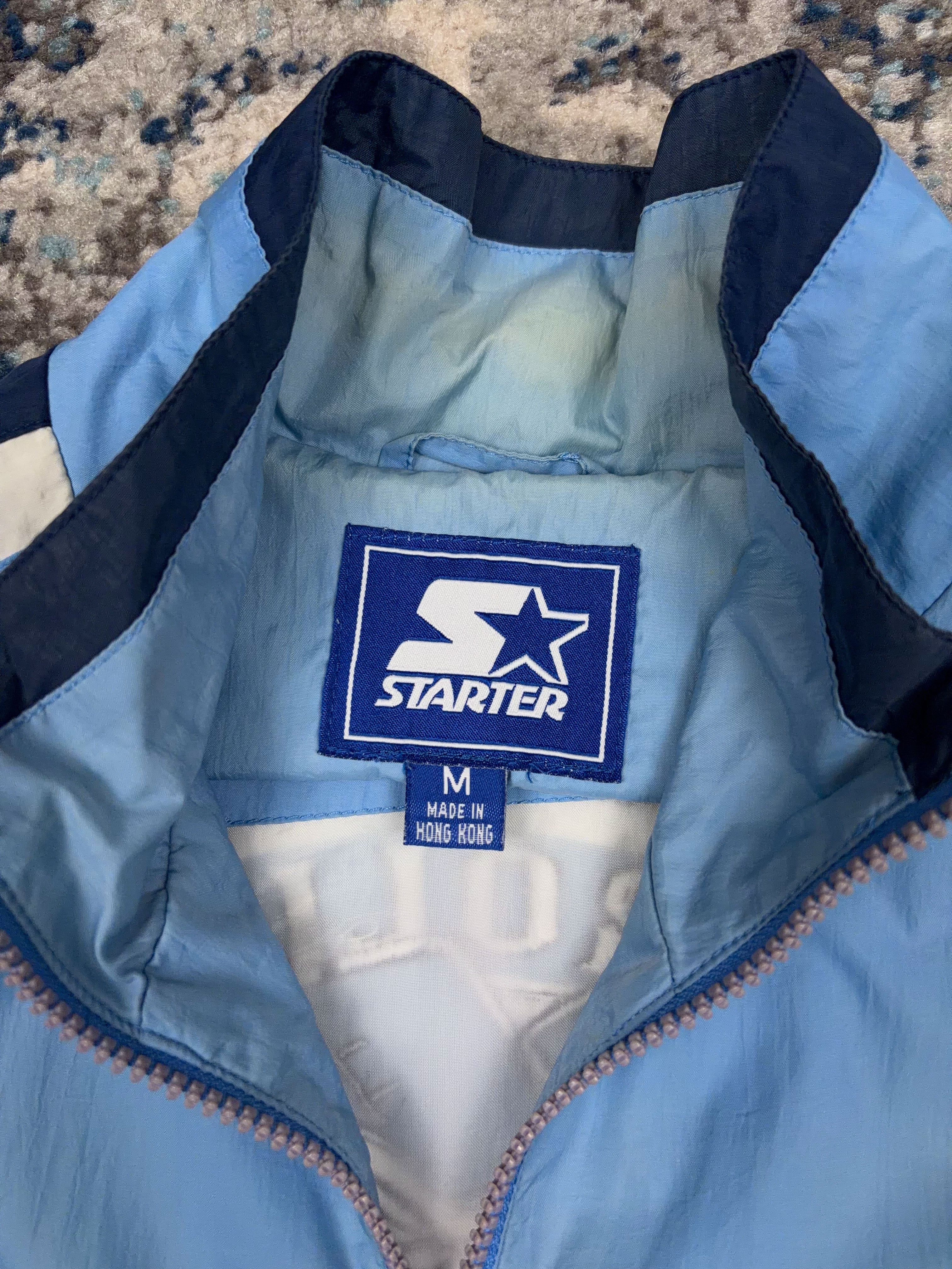Vintage 90s UNC Tarheels NCAA Starter Windbreaker Jacket Size Medium