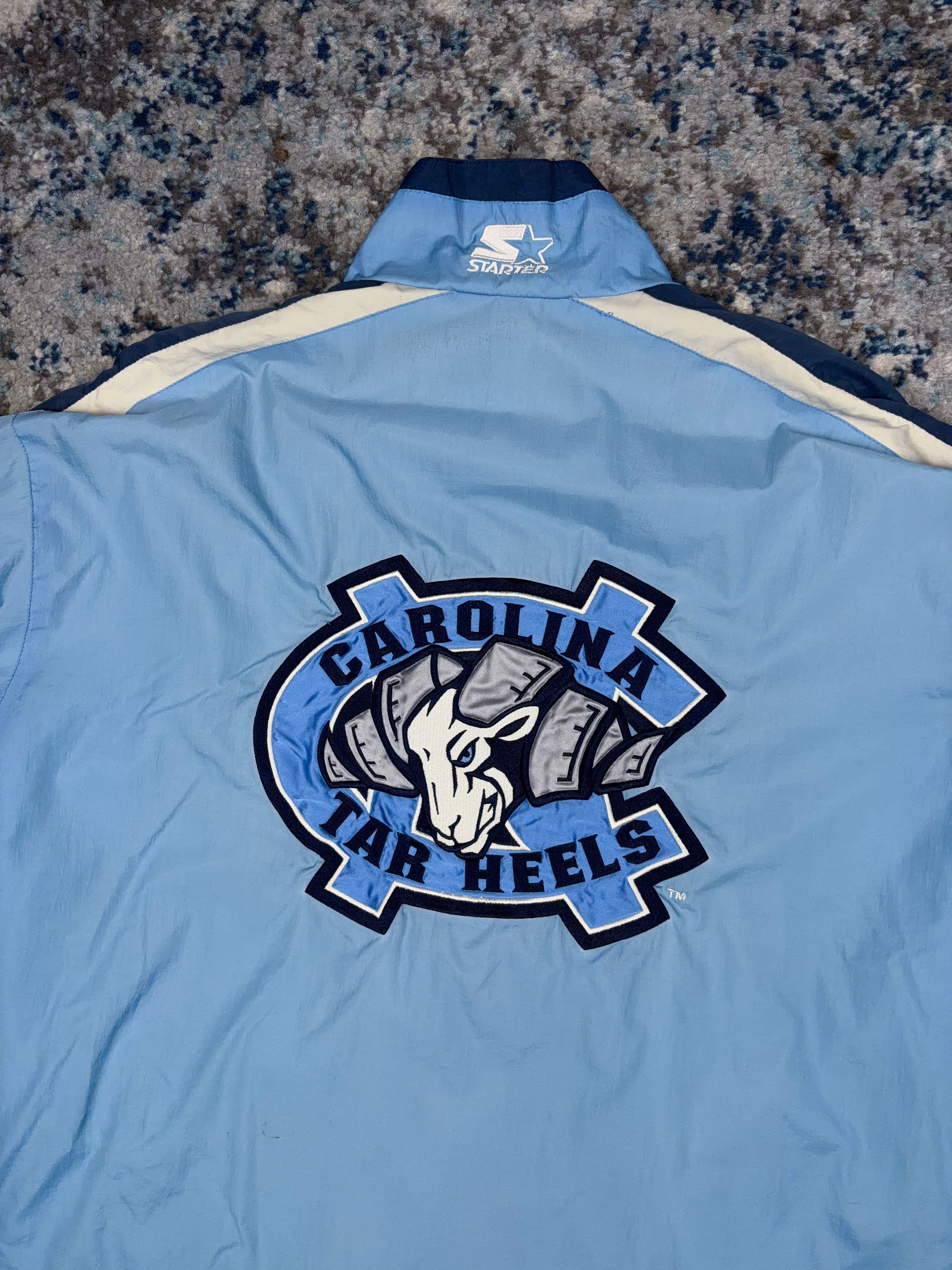 Vintage 90s UNC Tarheels NCAA Starter Windbreaker Jacket Size Medium