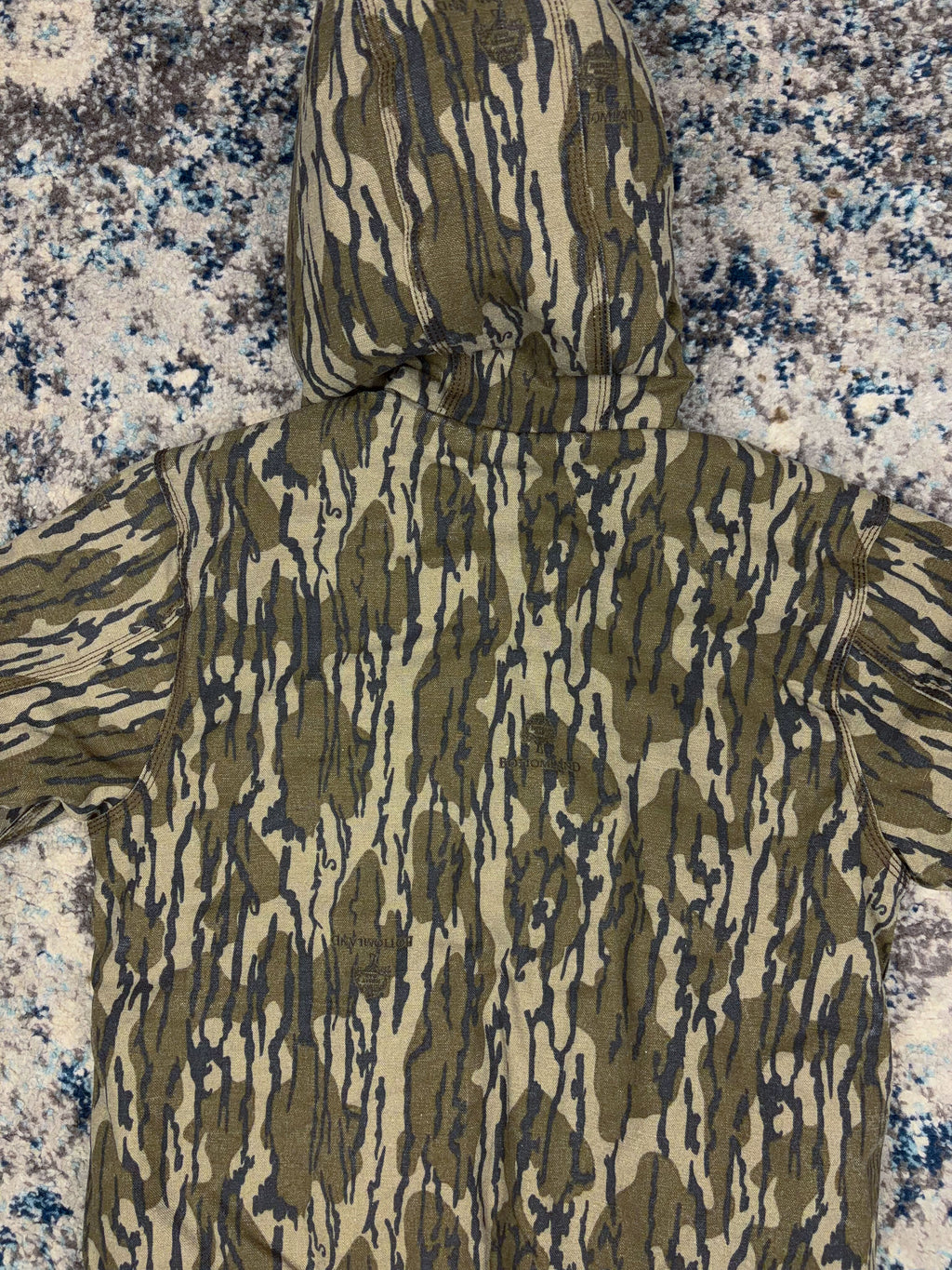 Vintage Carhartt Mossy Oak Bottomlands Hooded Bomber Jacket Size YOUTH M