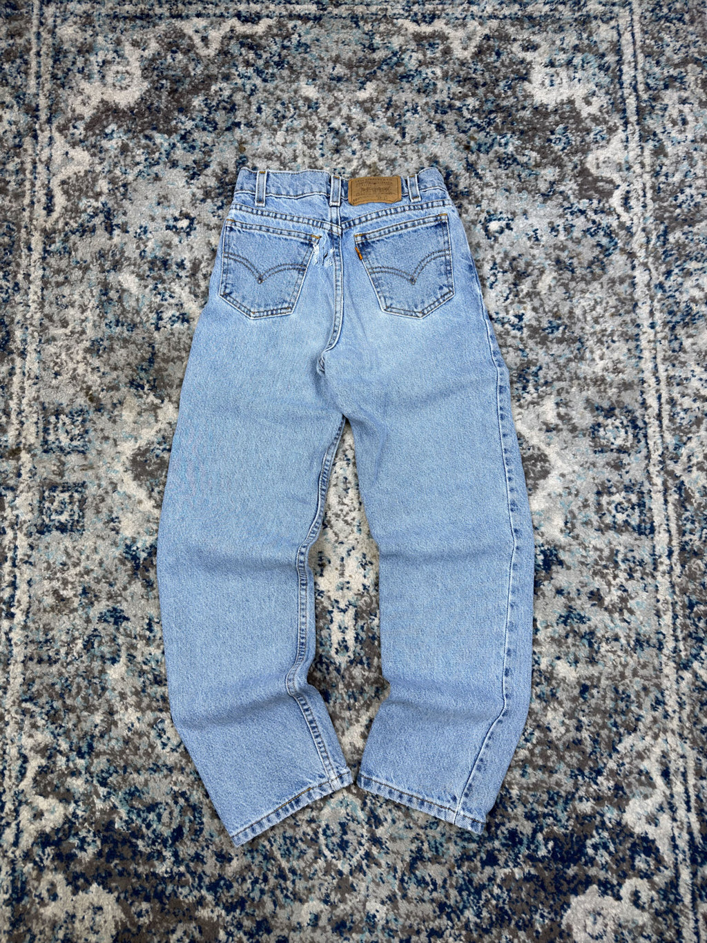 Vintage Levis 550 Orange Tab Slim Fit Medium Wash Pants Size 22 YOUTH