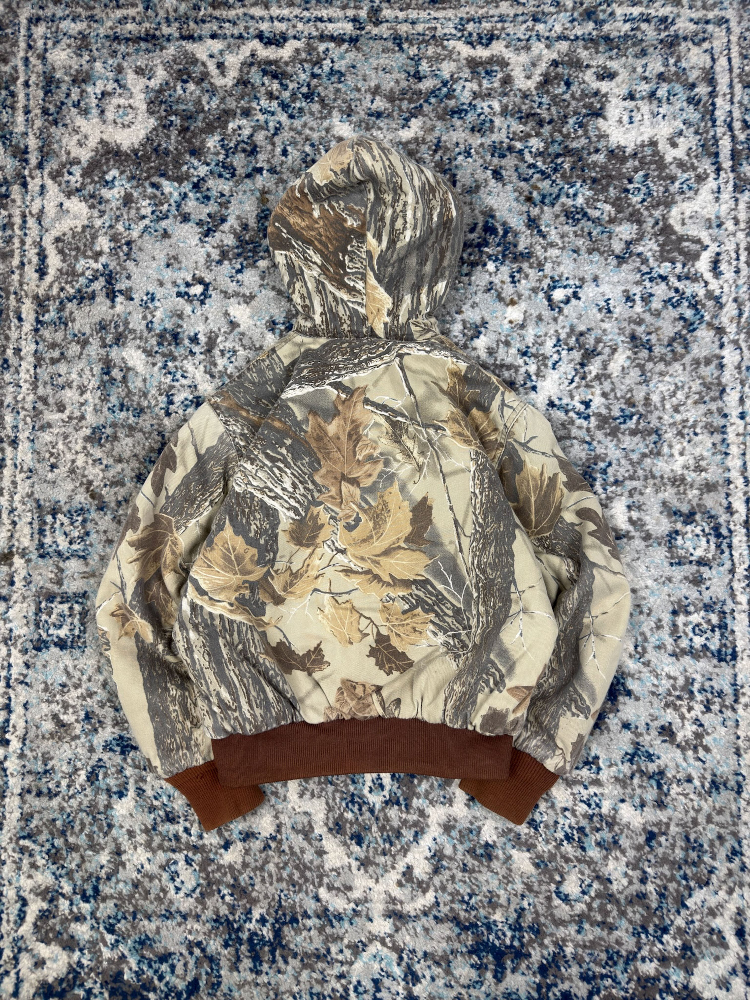 Vintage 90s Walls Realtree Hooded Workwear Bomber Jacket Size YOUTH M