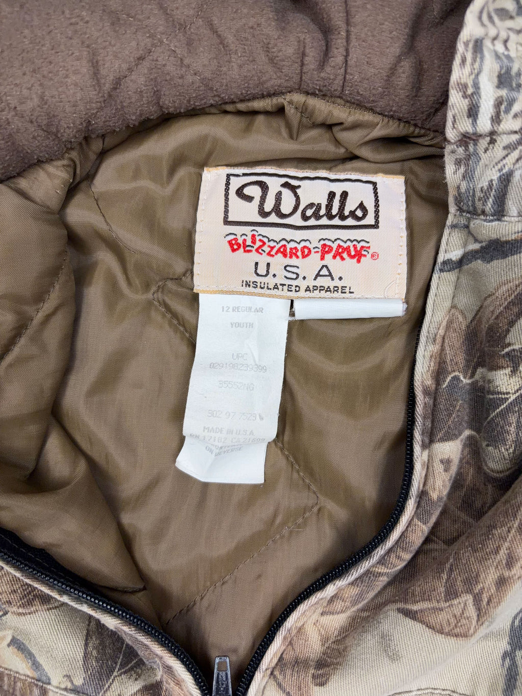 Vintage 90s Walls Realtree Hooded Workwear Bomber Jacket Size YOUTH M