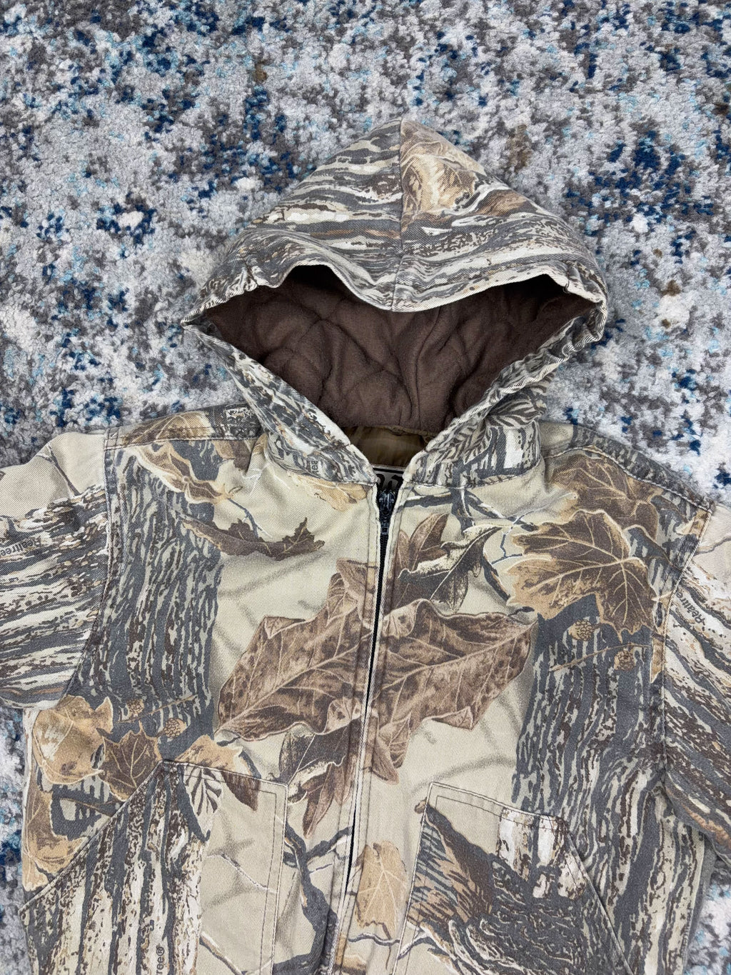 Vintage 90s Walls Realtree Hooded Workwear Bomber Jacket Size YOUTH M