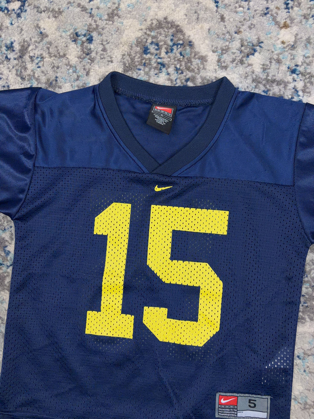 Vintage Michigan Wolverines #15 NCAA Nike Football Jersey Size YOUTH 5