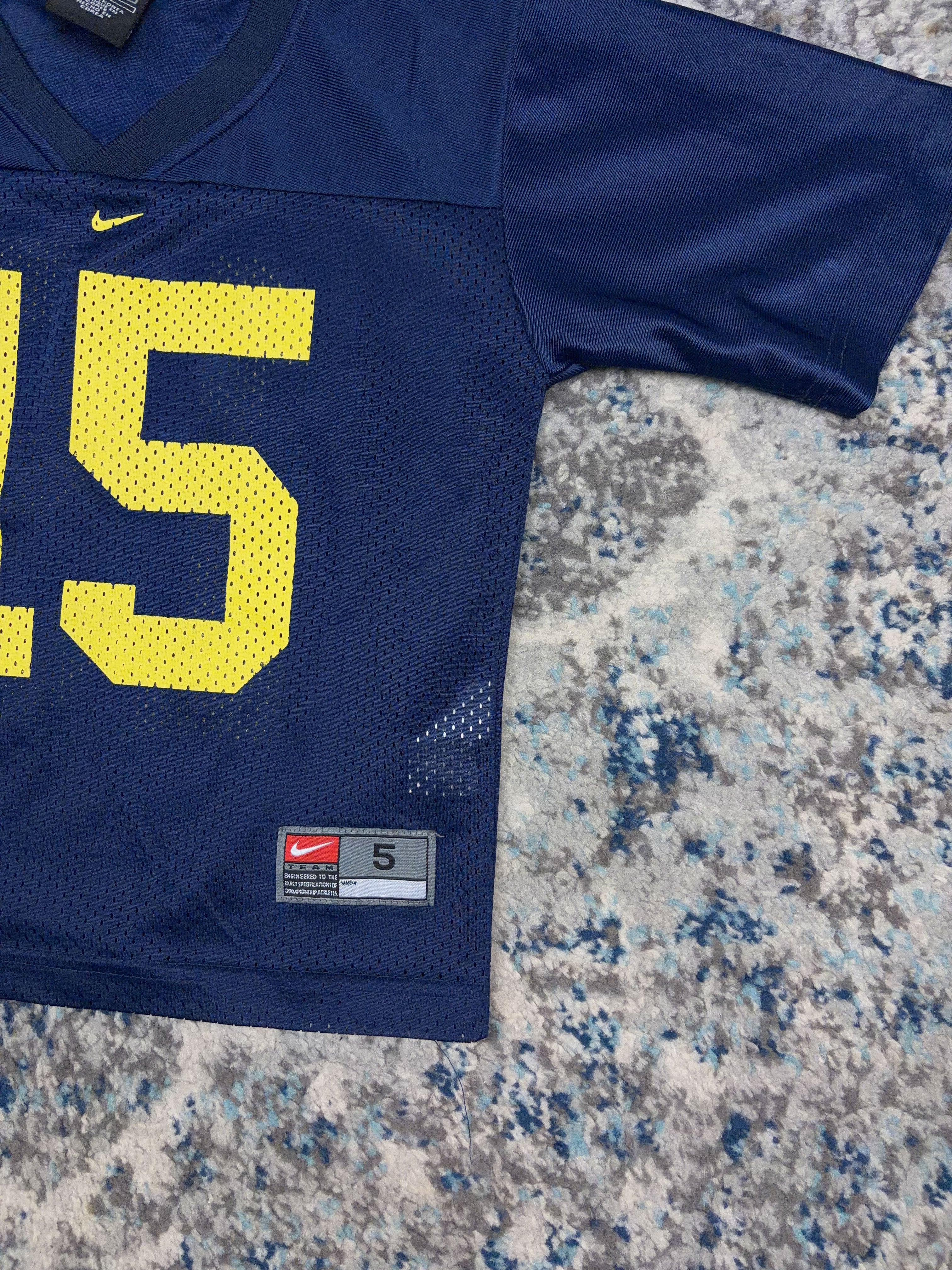 Vintage Michigan Wolverines #15 NCAA Nike Football Jersey Size YOUTH 5