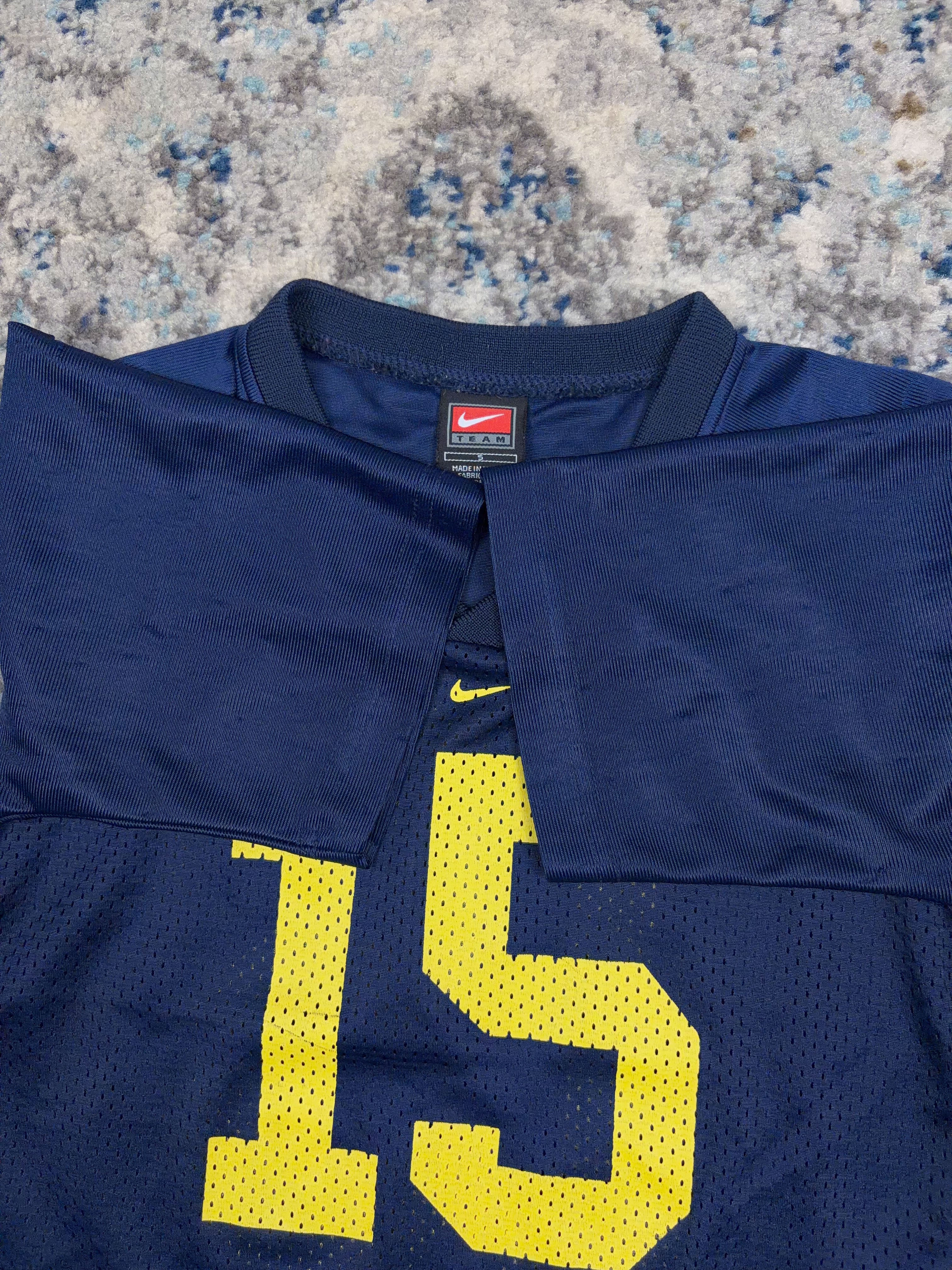 Vintage Michigan Wolverines #15 NCAA Nike Football Jersey Size YOUTH 5