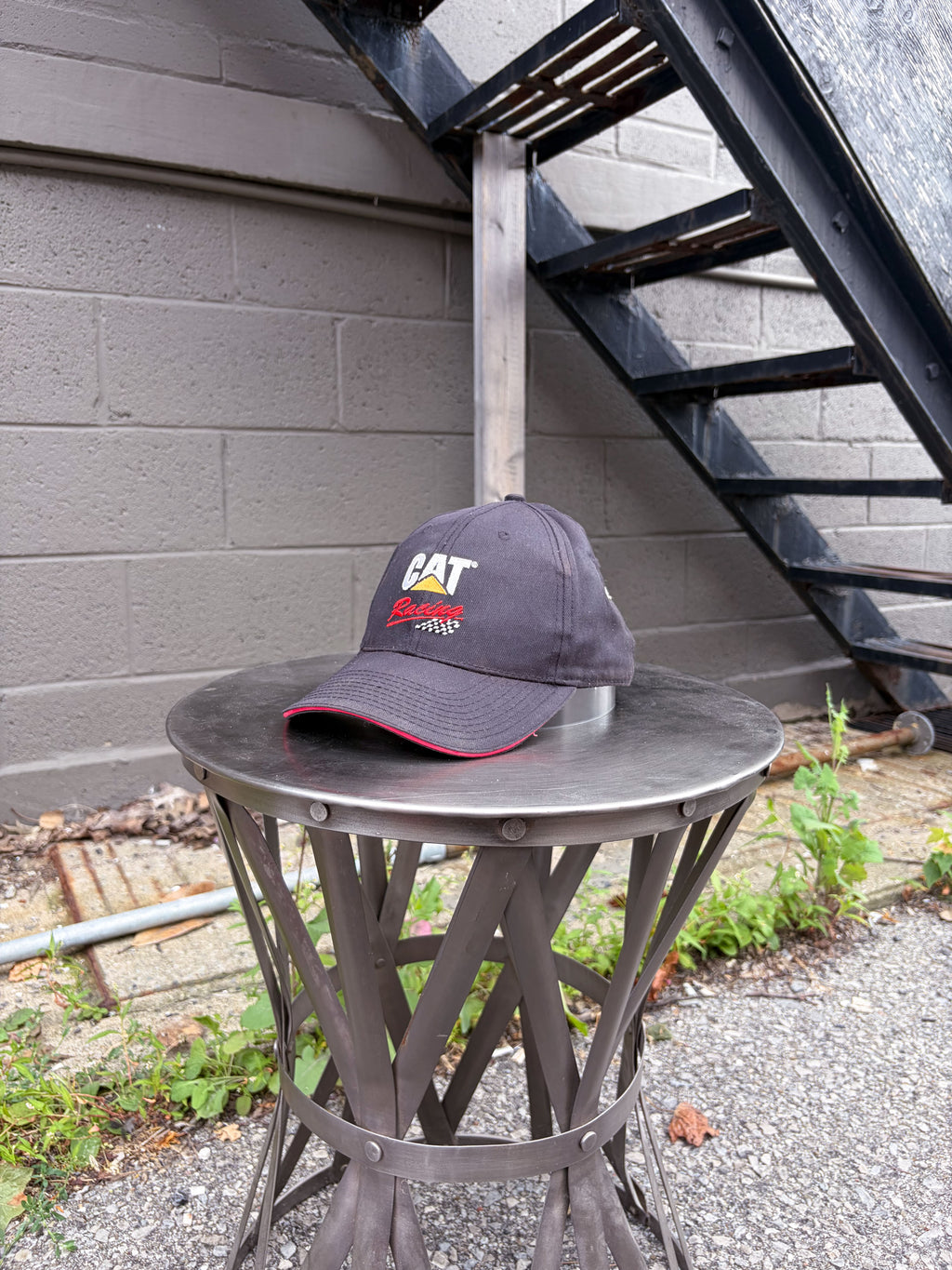 Vintage CAT Racing Nascar Embroidered Logo Strapback Hat OSFA