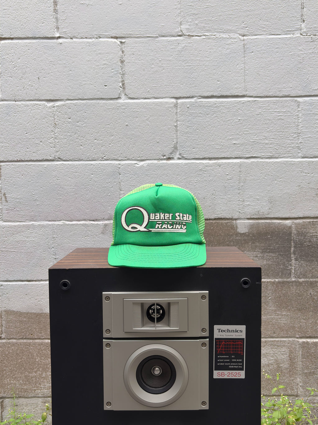 Vintage 80s/90s Quaker State Racing Nascar Trucker Snapback Hat OSFA