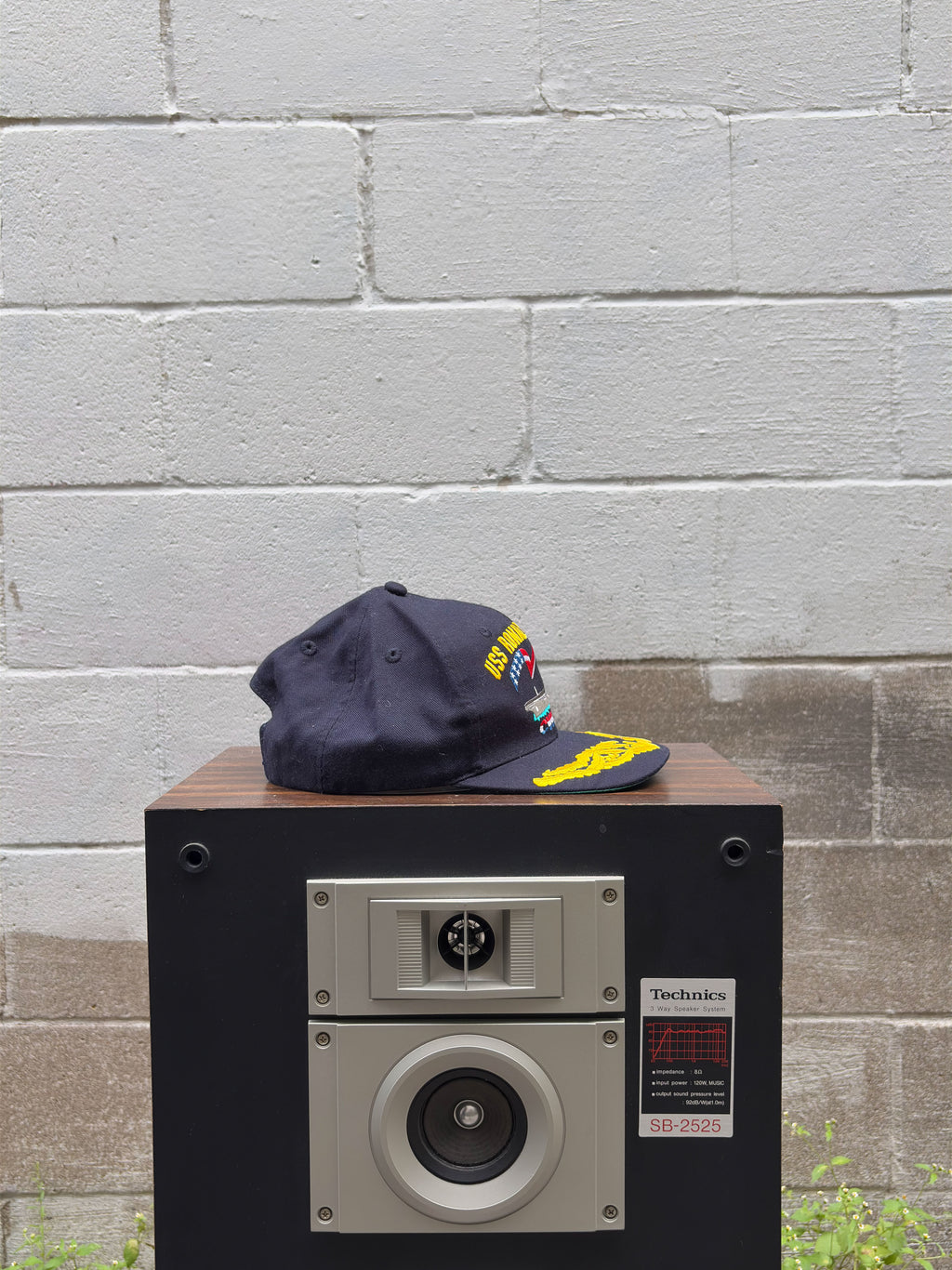 Vintage 90s USS Ronald Reagan Navy Embroidered Snapback Hat OSFA