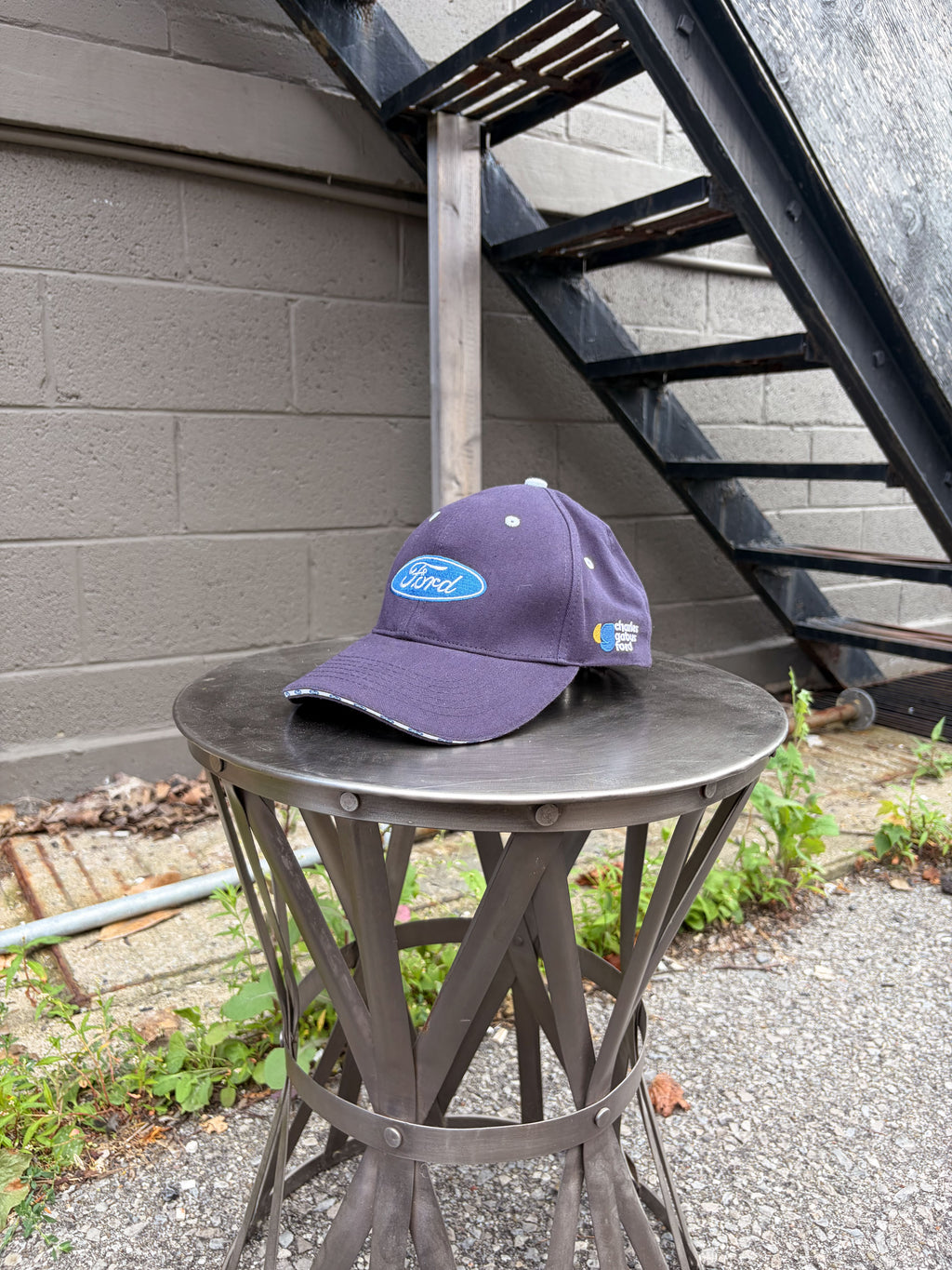Vintage Ford Embroidered Logo Strapback Hat OSFA