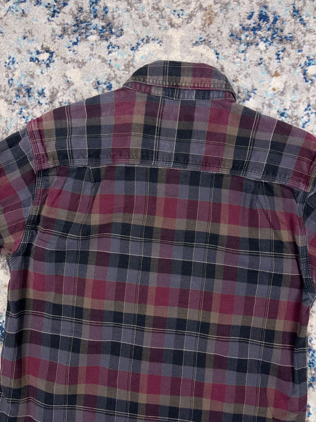 Vintage Carhartt Relaxed Fit Plaid Long Sleeve Button Up Shirt Size Small