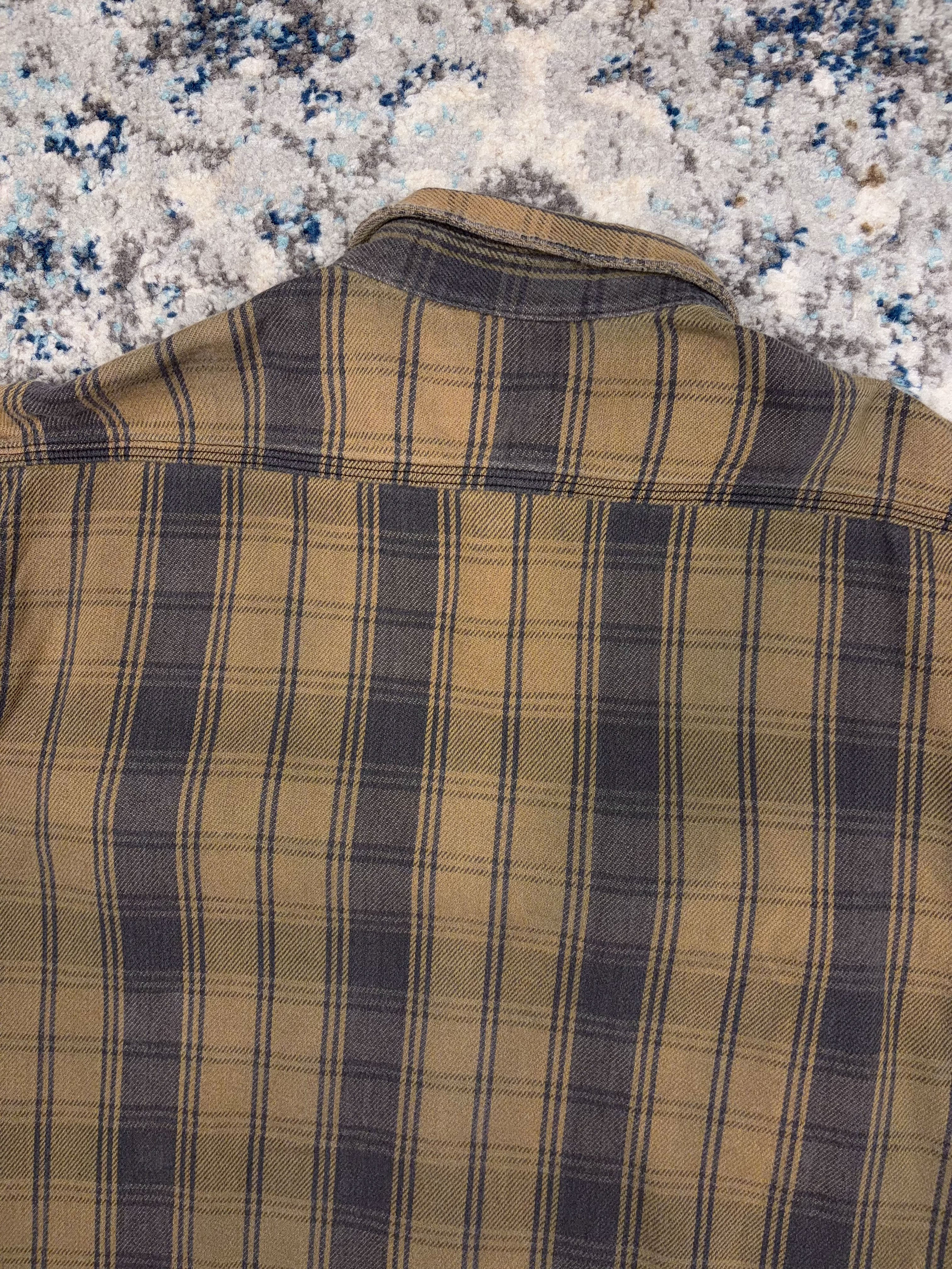 Vintage 90s Carhartt Plaid Long Sleeve Workwear Button Up Shirt Size 2XL