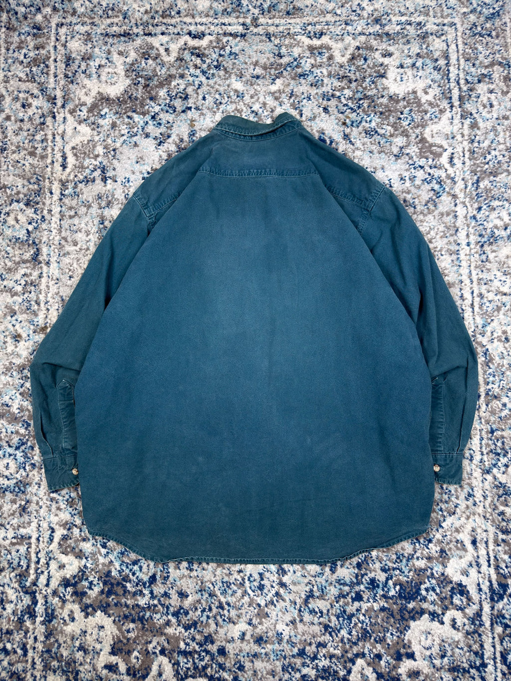 Vintage Carhartt Double Pocket Long Sleeve Workwear Button Up Shirt Size XL