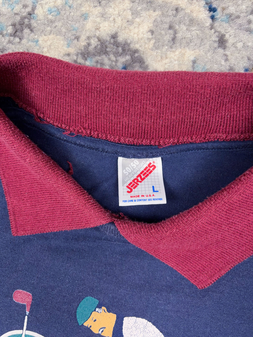Vintage 1992 Golf Graphic Spellout Collared T-Shirt Size Large