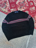 Vintage Reservoir Worldwide Striped Pullover Knit Sweater Size XL