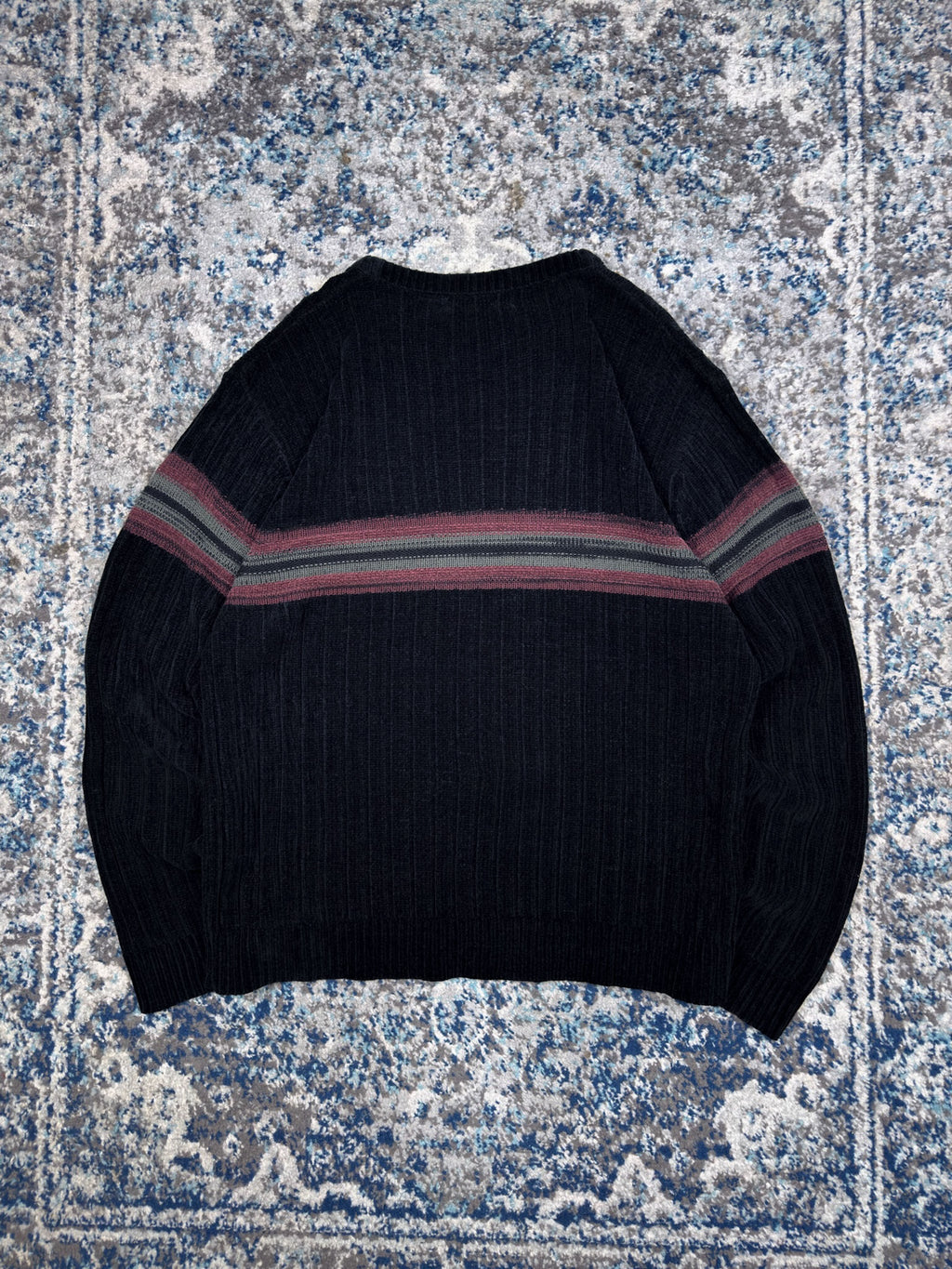 Vintage Reservoir Worldwide Striped Pullover Knit Sweater Size XL