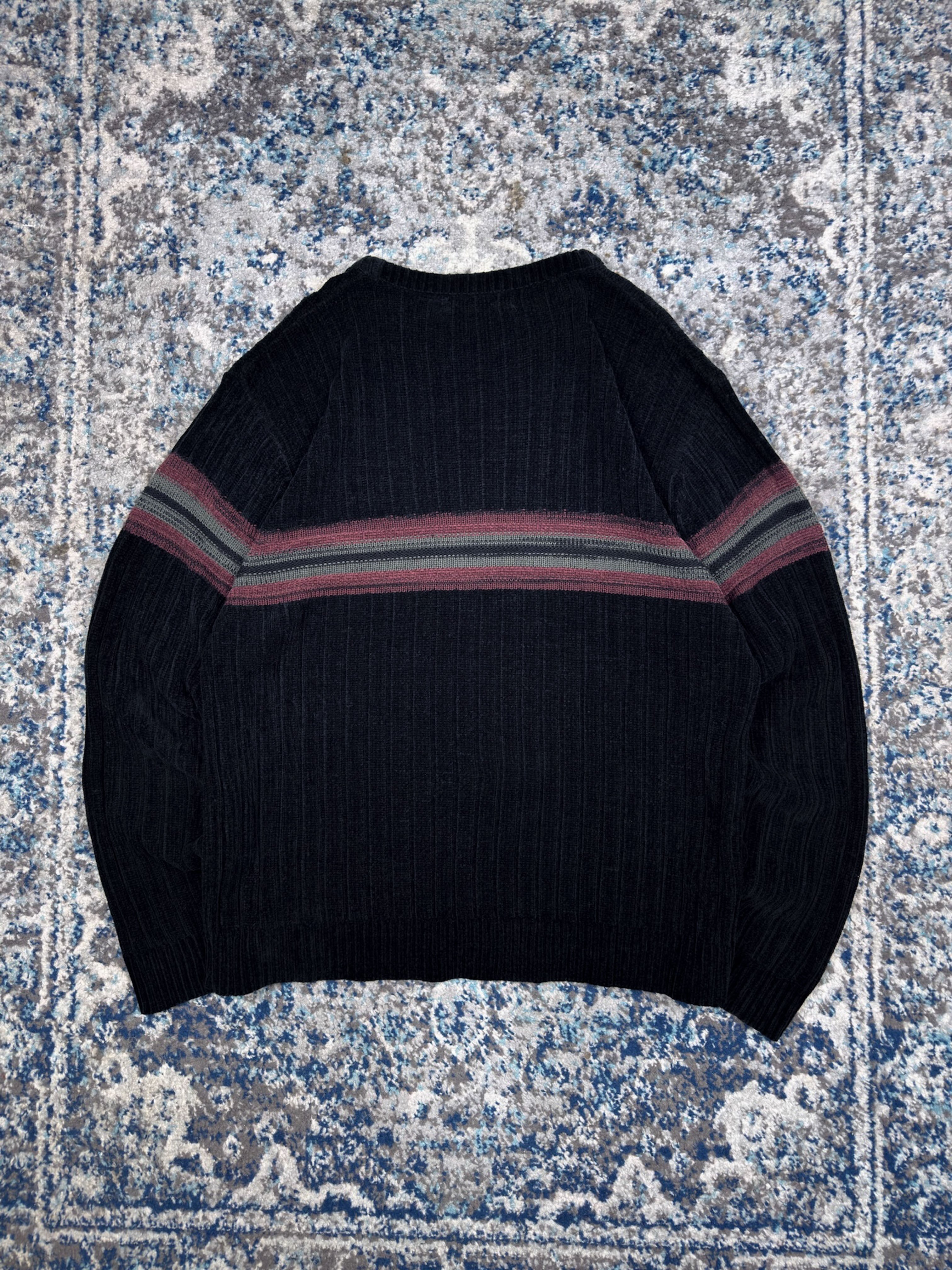Vintage Reservoir Worldwide Striped Pullover Knit Sweater Size XL