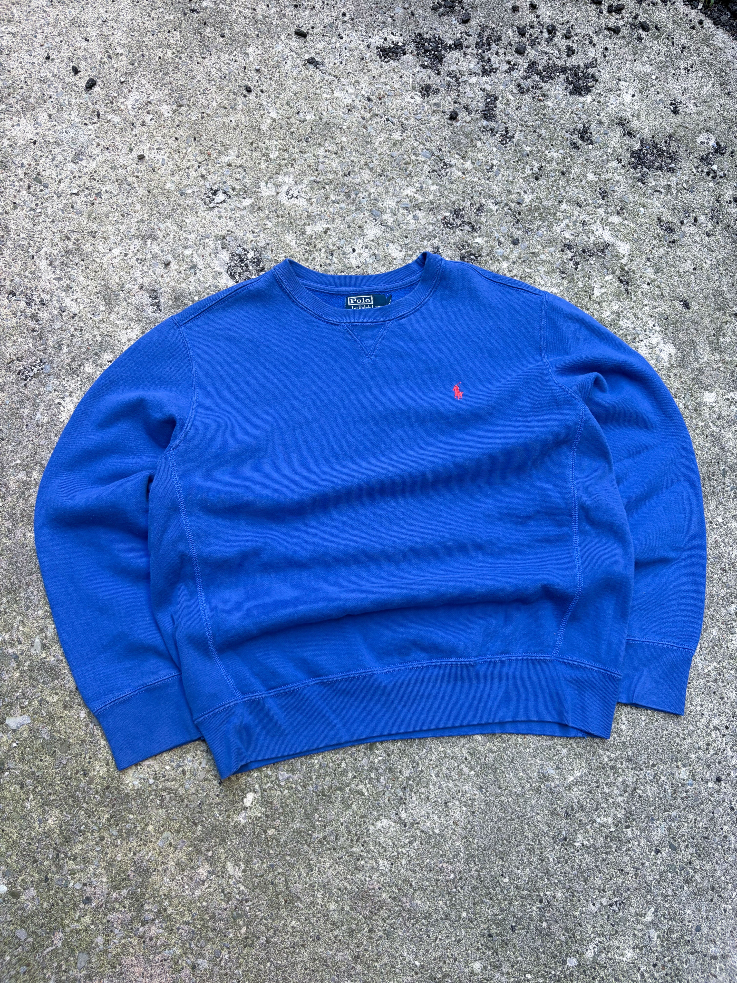 Vintage Polo Ralph Lauren Embroidered Pony Crewneck Sweatshirt Size Medium