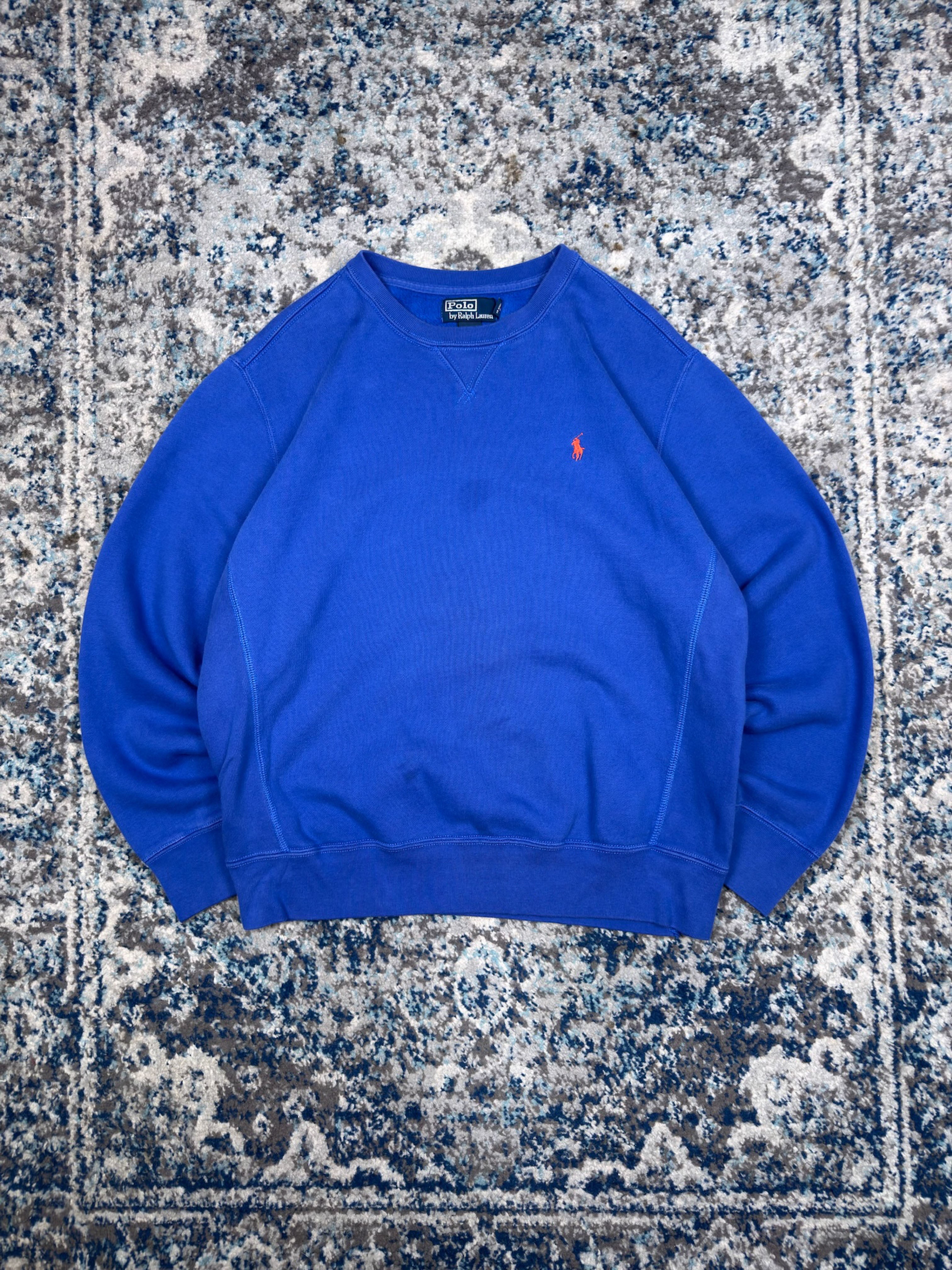 Vintage Polo Ralph Lauren Embroidered Pony Crewneck Sweatshirt Size Medium