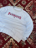 Vintage 90s New England Patriots NFL Embroidered Spellout Sweatshirt Size 2XL