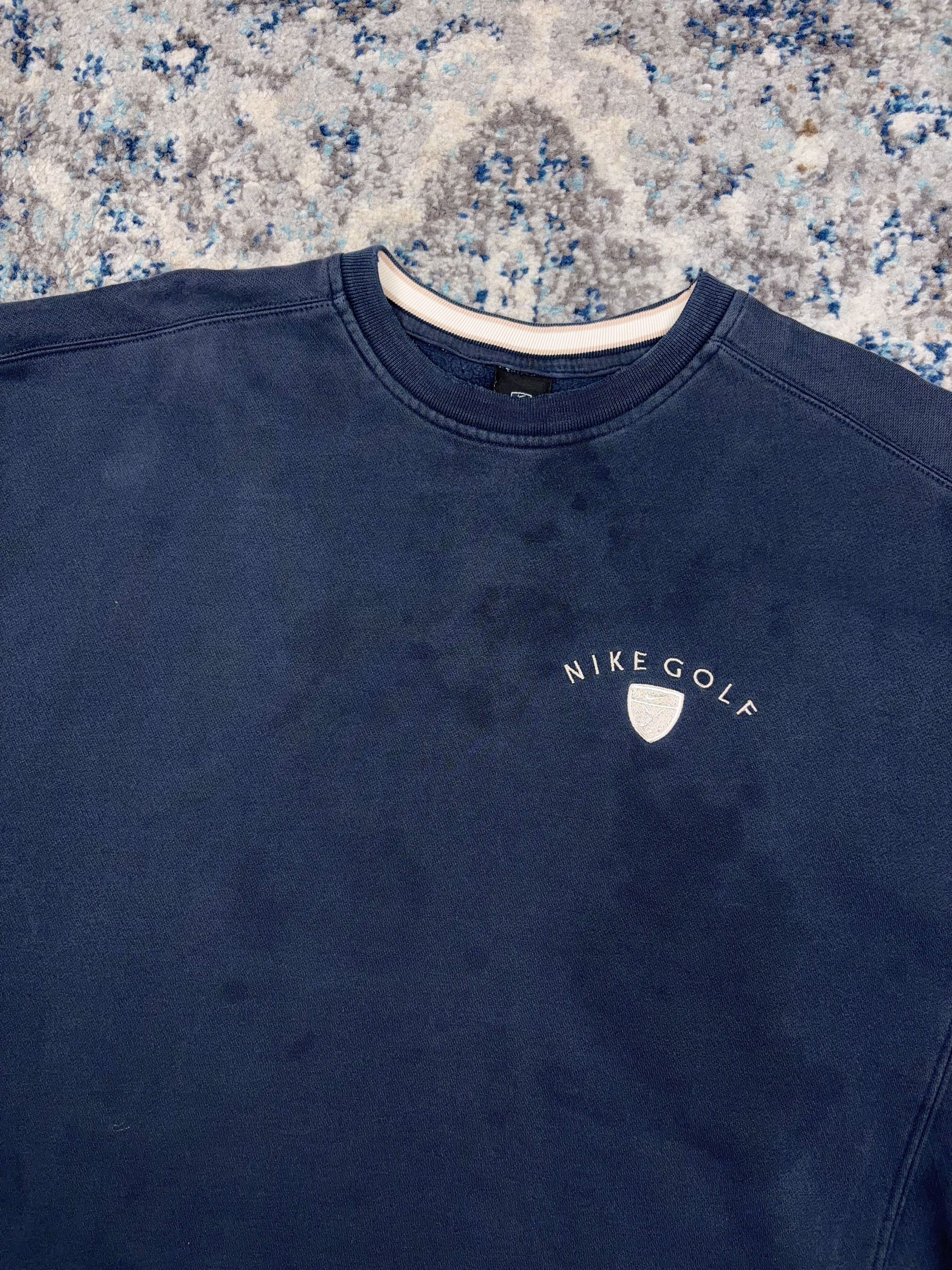 Vintage Nike Golf Embroidered Logo Spellout Crewneck Sweatshirt Size 2XL