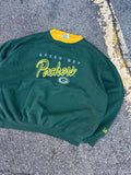 Vintage Green Bay Packers NFL Embroidered Script Sweatshirt Size 2XL