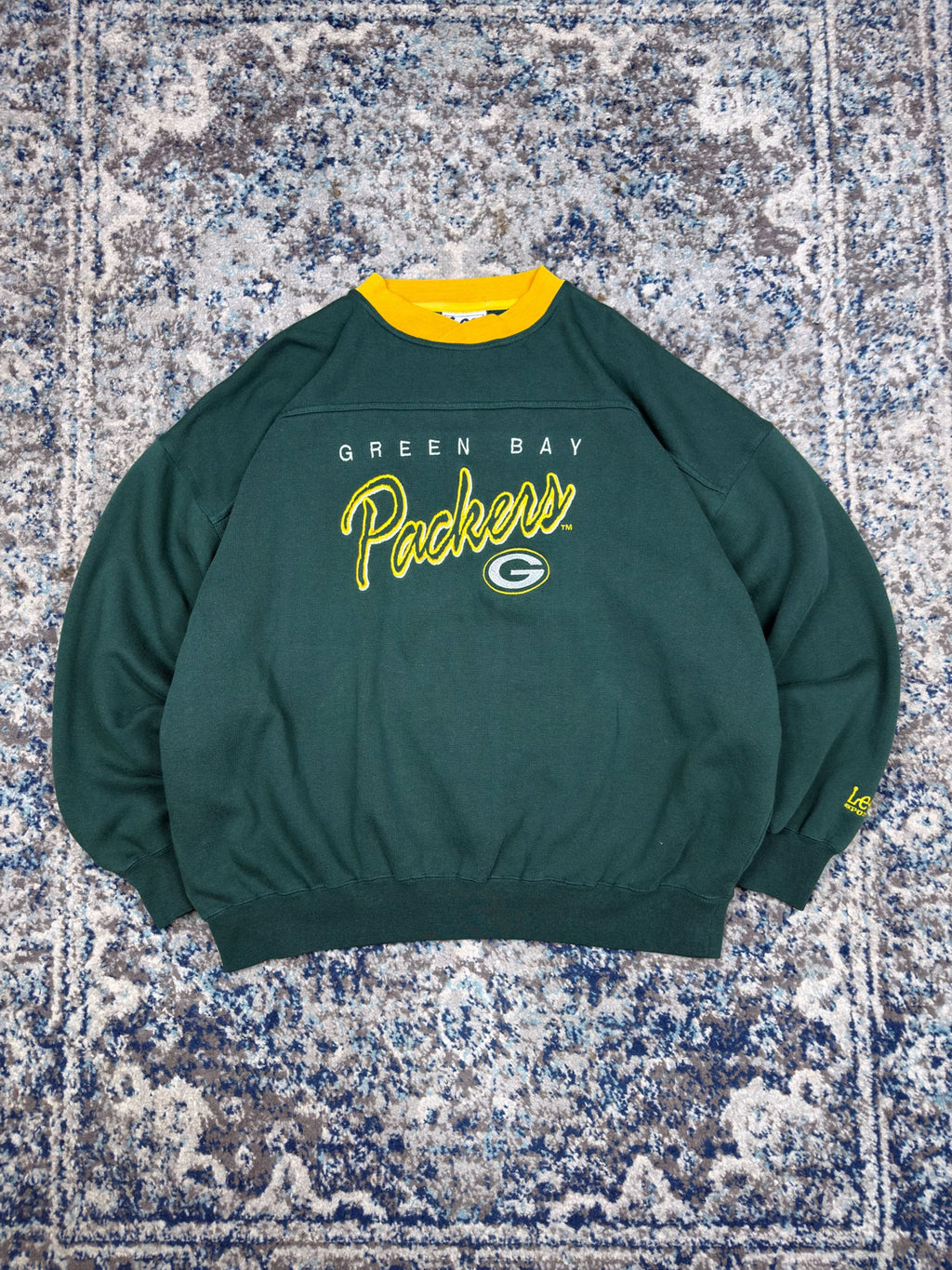 Vintage Green Bay Packers NFL Embroidered Script Sweatshirt Size 2XL