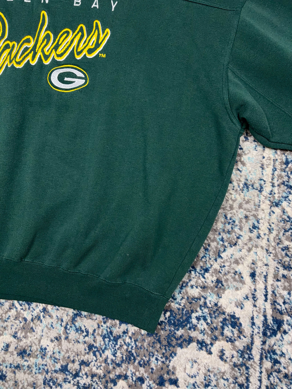 Vintage Green Bay Packers NFL Embroidered Script Sweatshirt Size 2XL