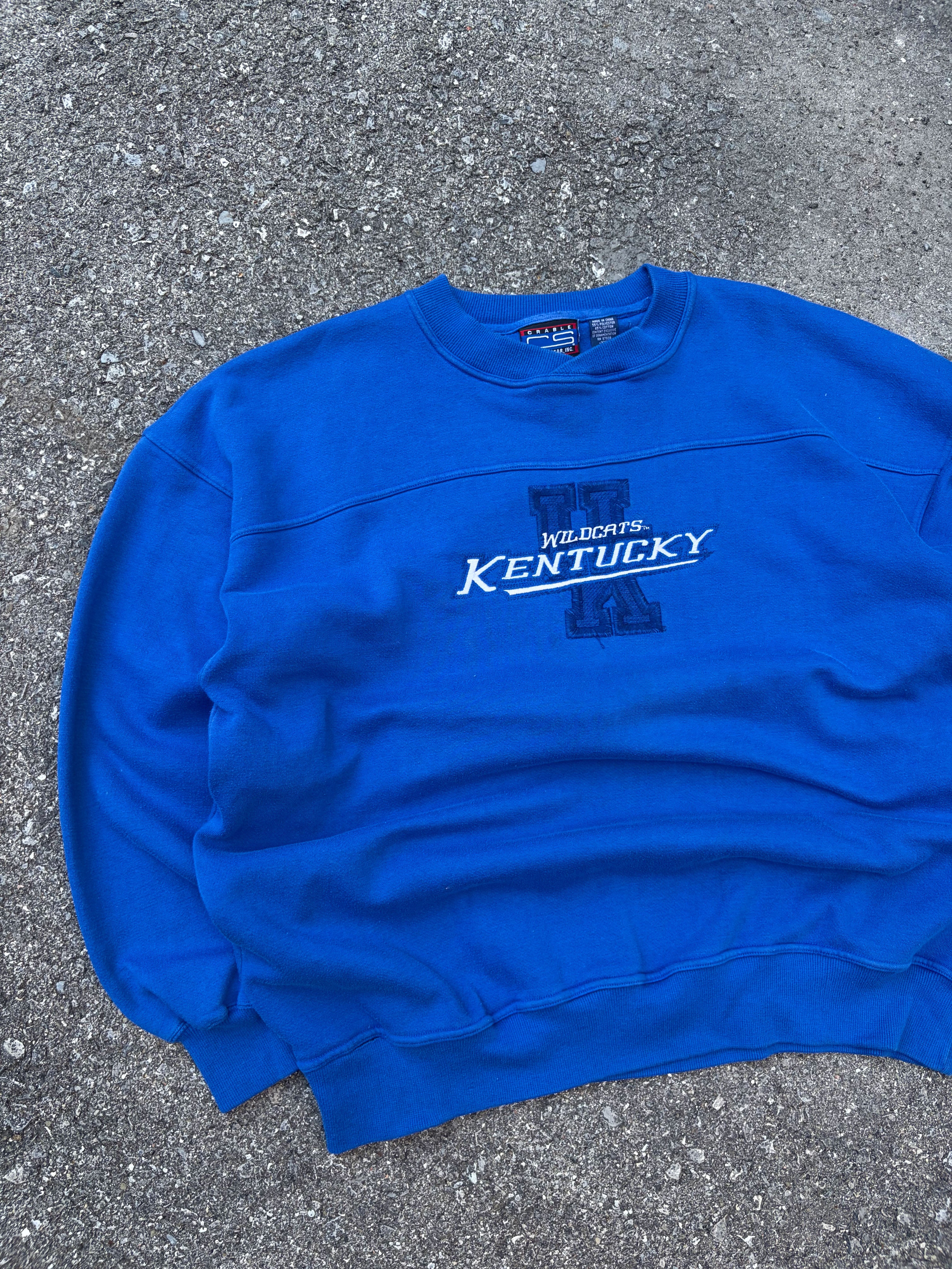Vintage Kentucky Wildcats NCAA Embroidered Logo Sweatshirt Size 2XL