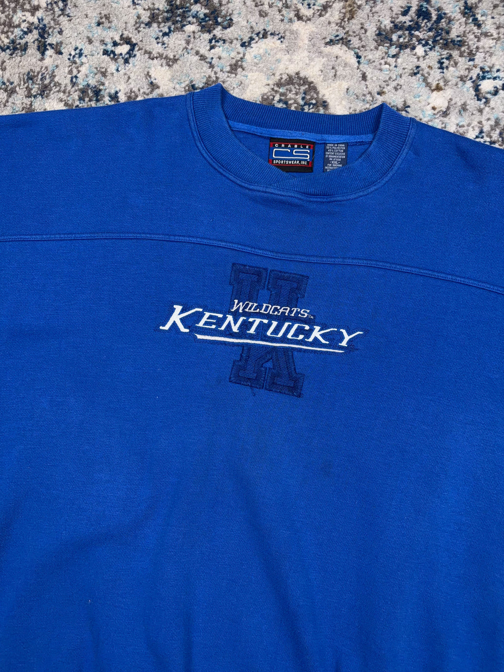 Vintage Kentucky Wildcats NCAA Embroidered Logo Sweatshirt Size 2XL