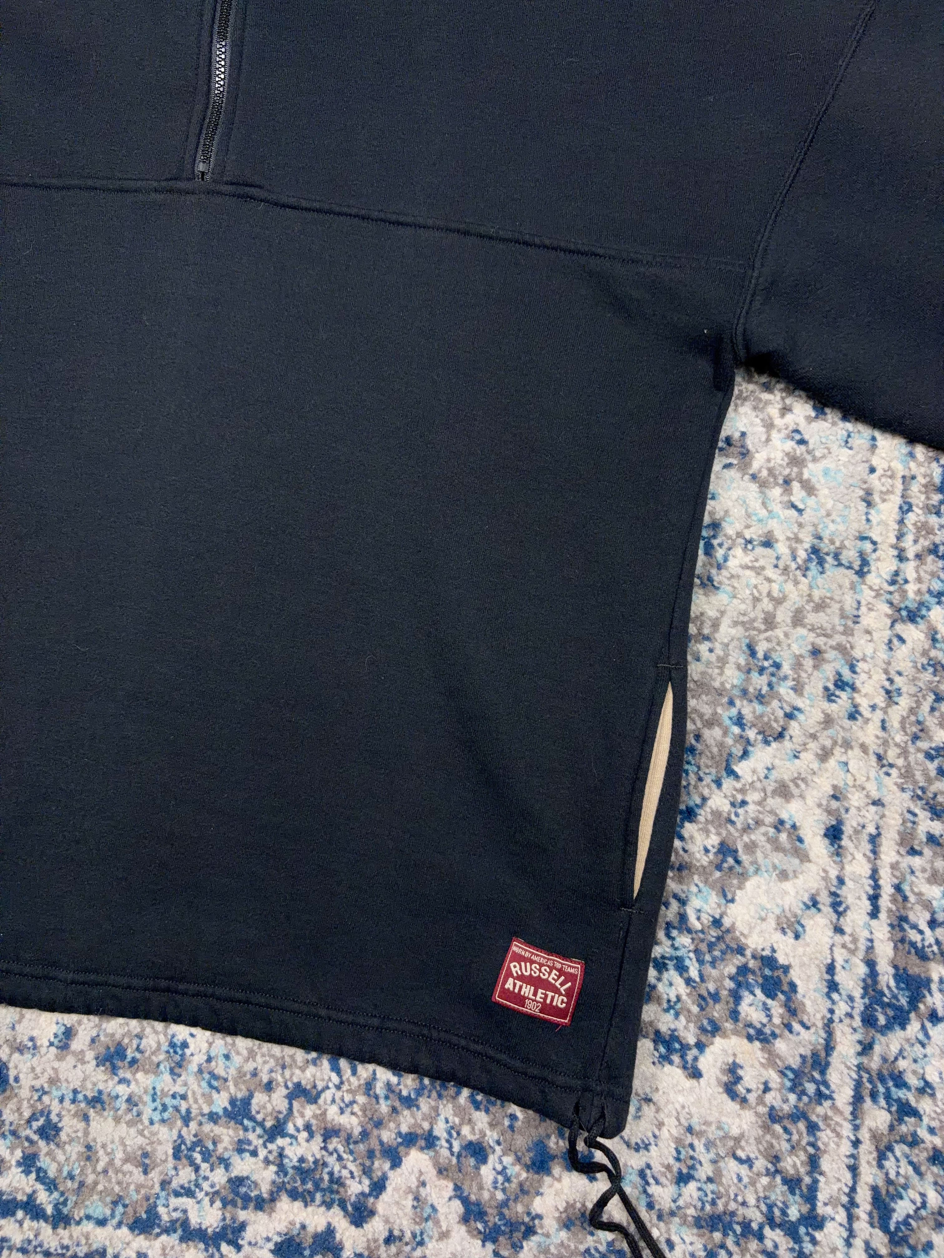 Vintage 90s Russell Athletic 1/4 Zip Mockneck Sweatshirt Size XL