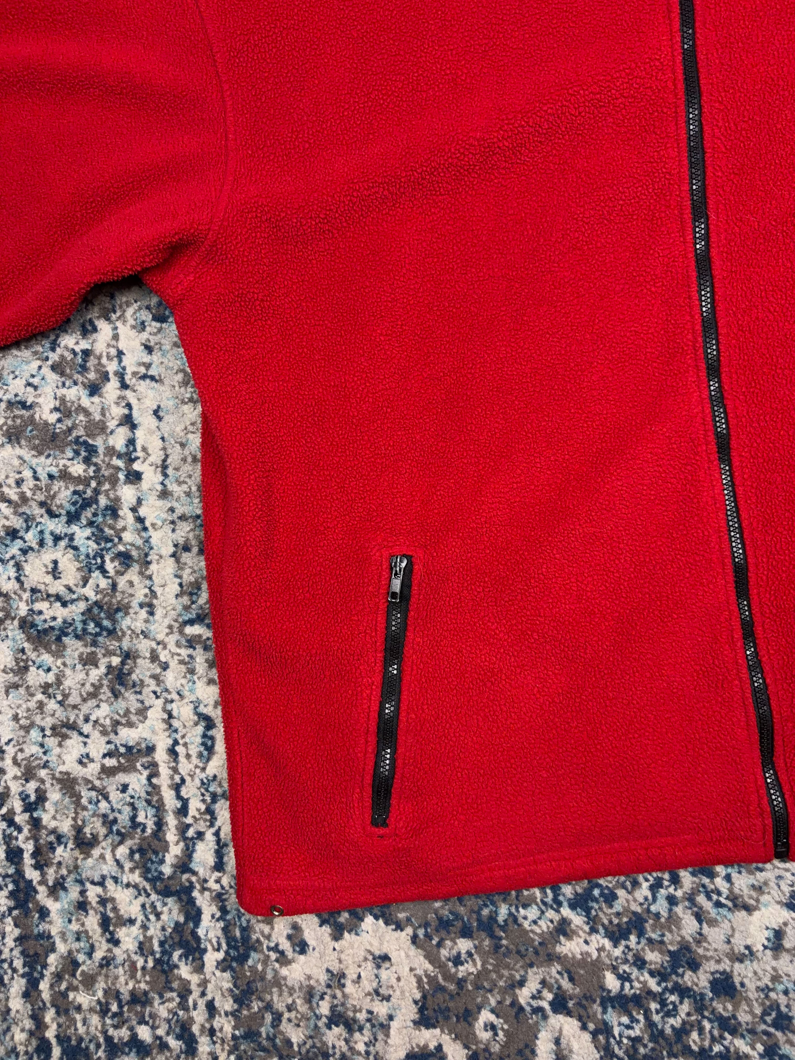 Vintage New England Patriots NFL Embroidered Full Zip Fleece Sweatshirt Size 2XL