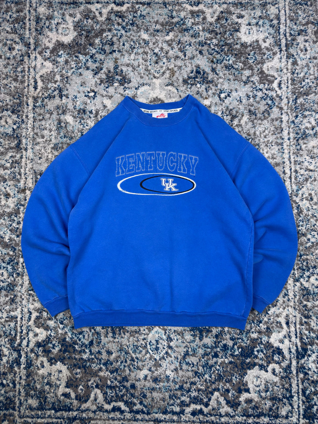 Vintage 90s Kentucky Wildcats NCAA Embroidered Logo Sweatshirt Size XL