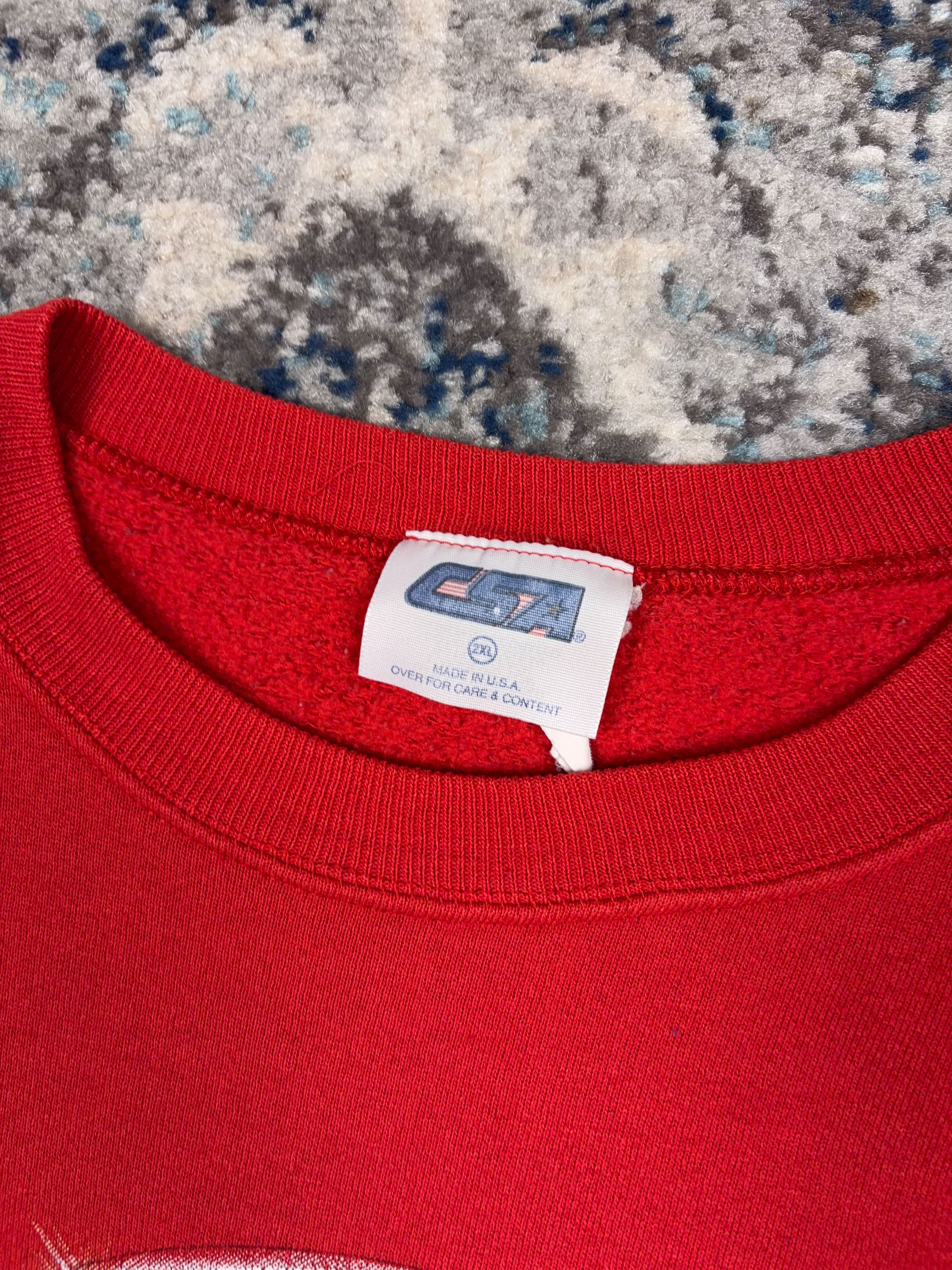 Vintage 90s Ohio State Buckeyes NCAA Big Helmet Graphic Sweatshirt Size 2XL