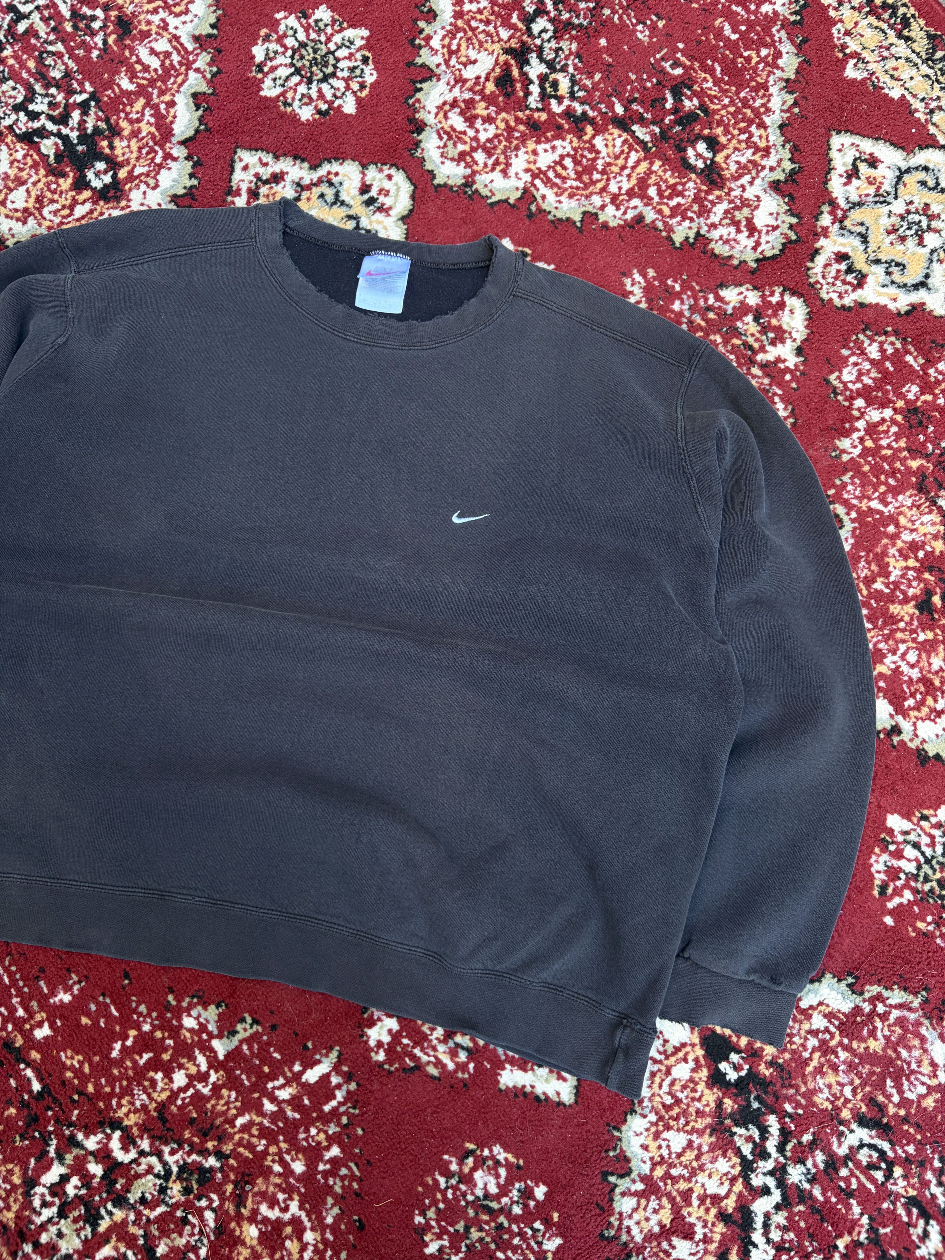 Vintage Nike Embroidered Mini Swoosh Crewneck Sweatshirt Size 2XL