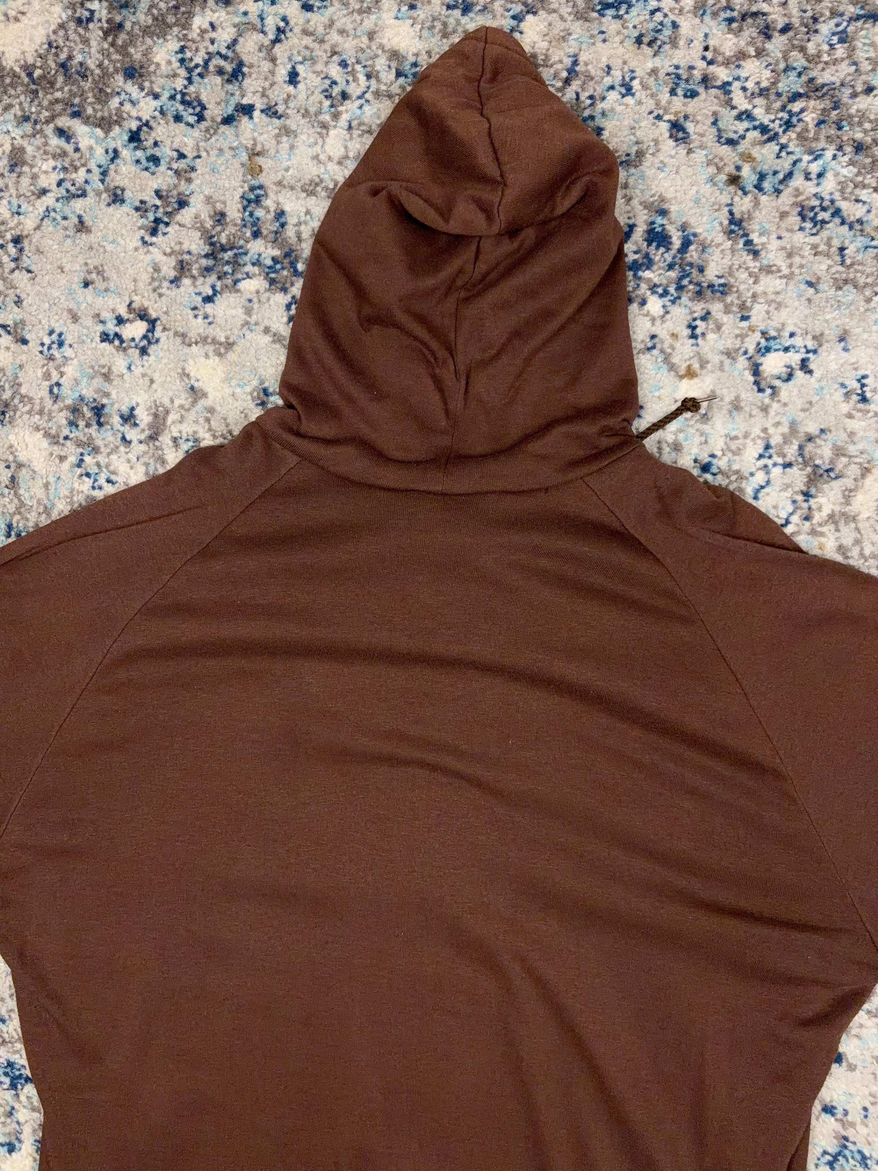 Vintage 80s/90s Carhartt Velour Lined Lightweight Hooded Sweatshirt Size Large