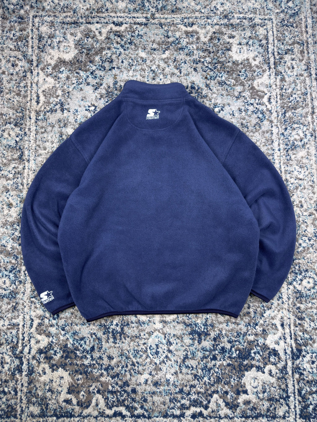 Vintage St Louis Blues NHL Embroidered 1/2 Zip Fleece Sweatshirt Size Large