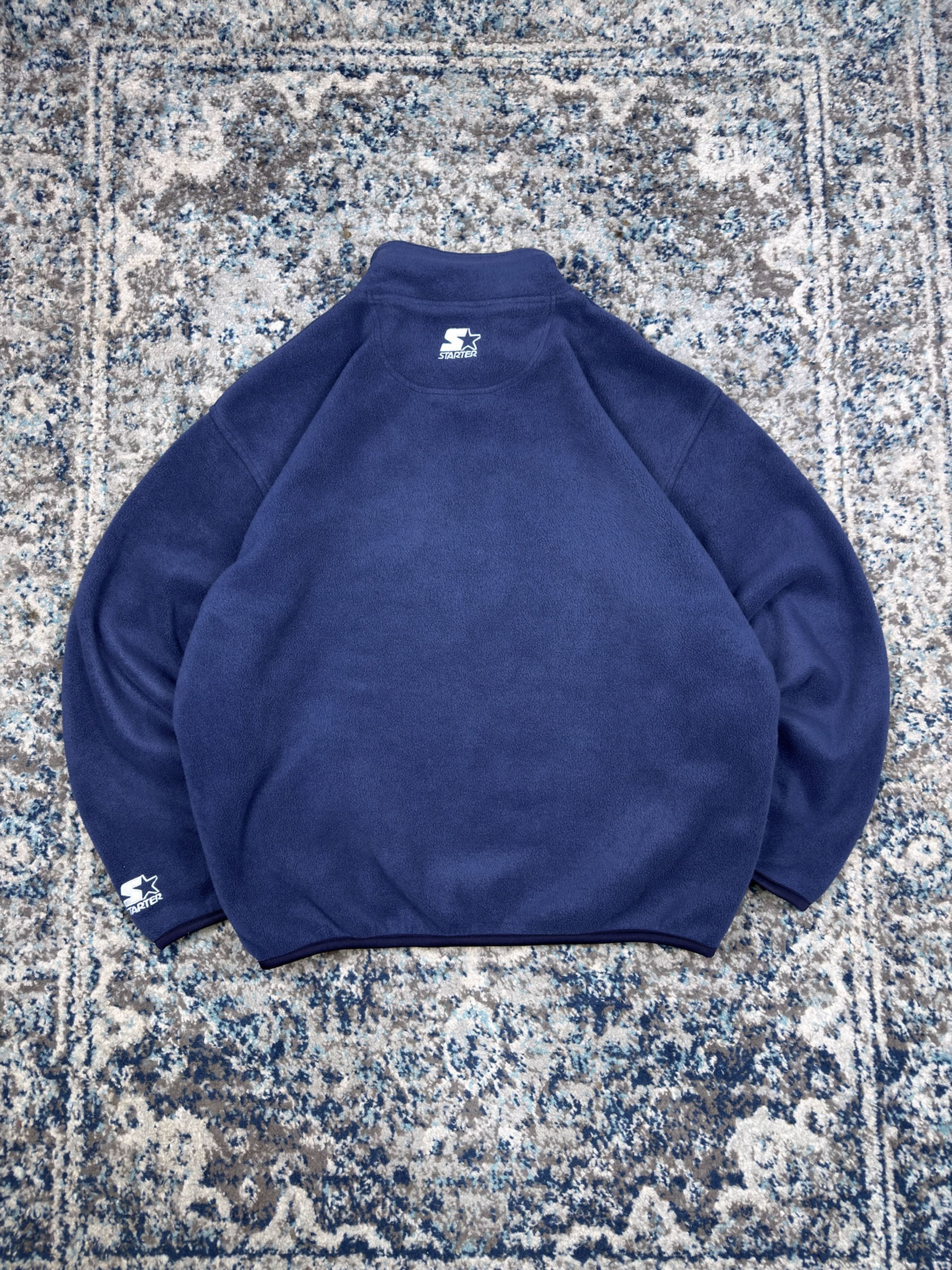 Vintage St Louis Blues NHL Embroidered 1/2 Zip Fleece Sweatshirt Size Large