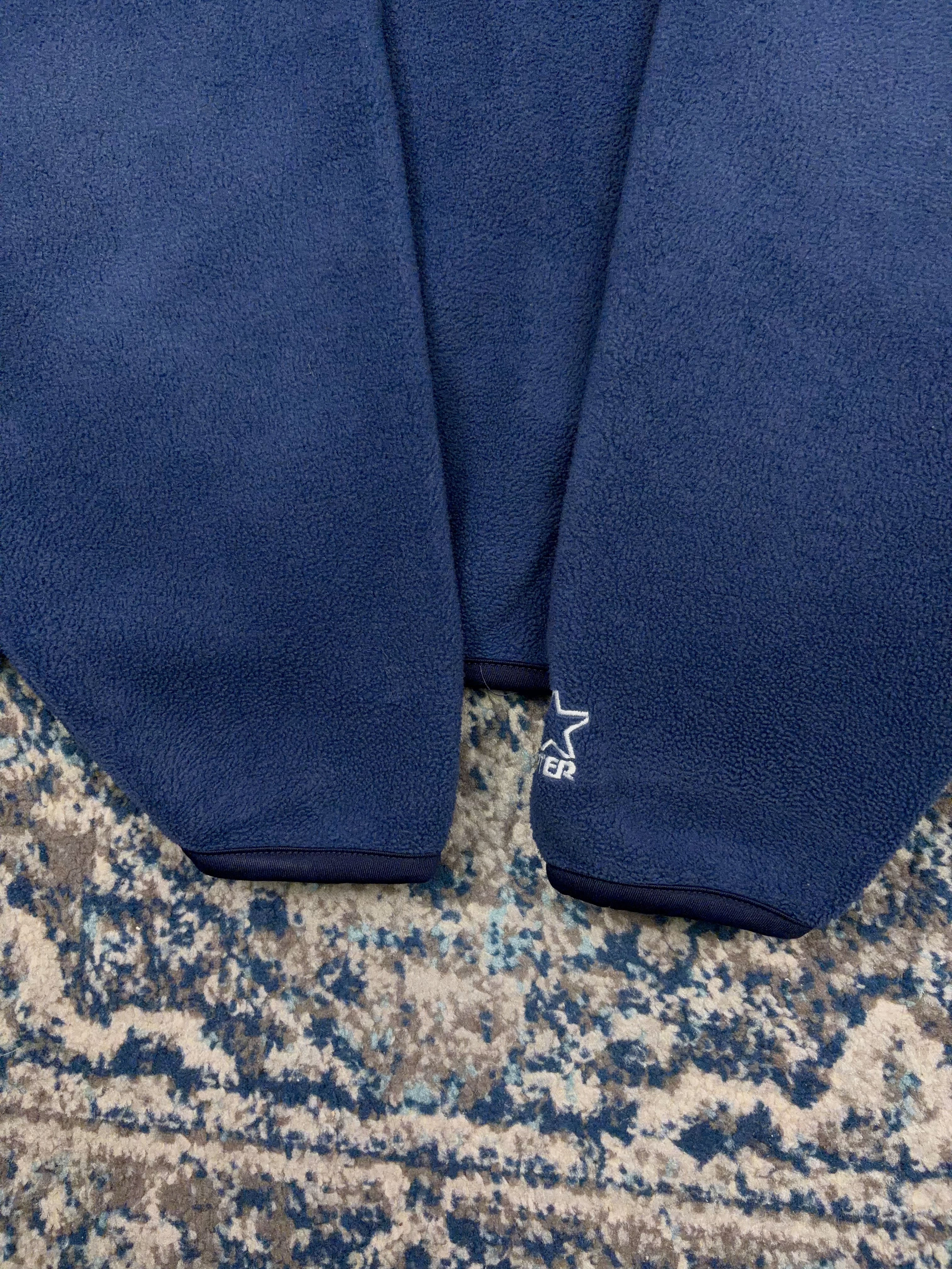 Vintage St Louis Blues NHL Embroidered 1/2 Zip Fleece Sweatshirt Size Large