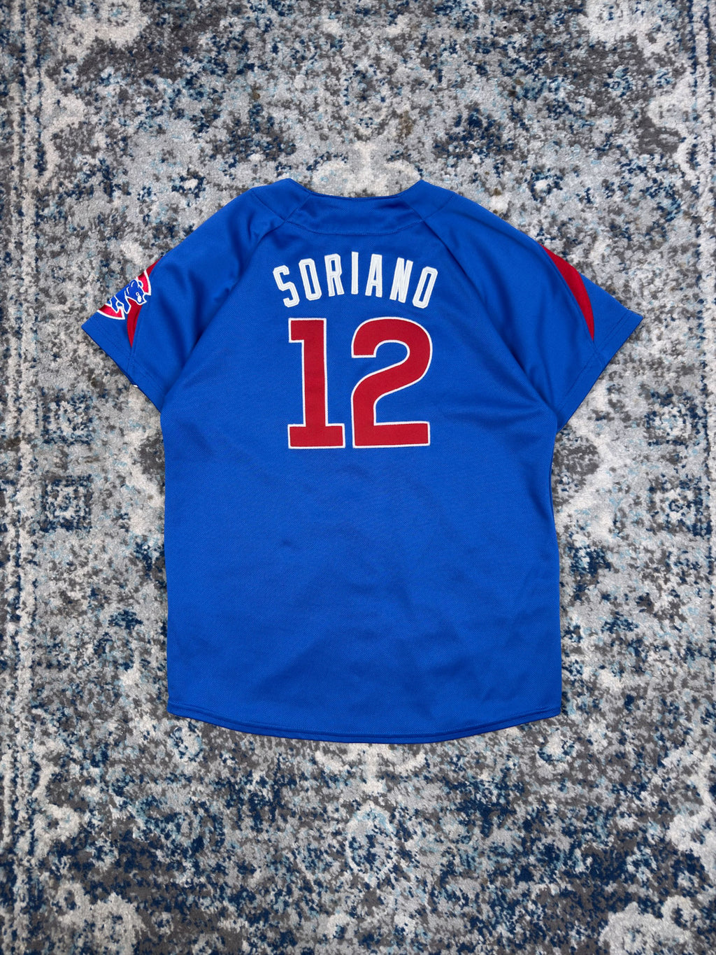 Vintage Alfonso Soriano #12 Chicago Cubs MLB Baseball Jersey Size YOUTH L