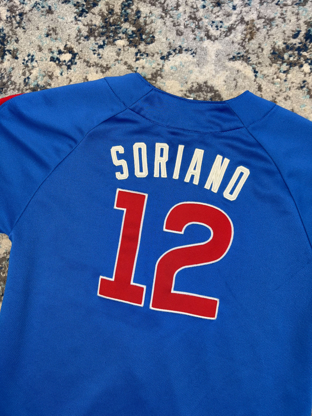 Vintage Alfonso Soriano #12 Chicago Cubs MLB Baseball Jersey Size YOUTH L