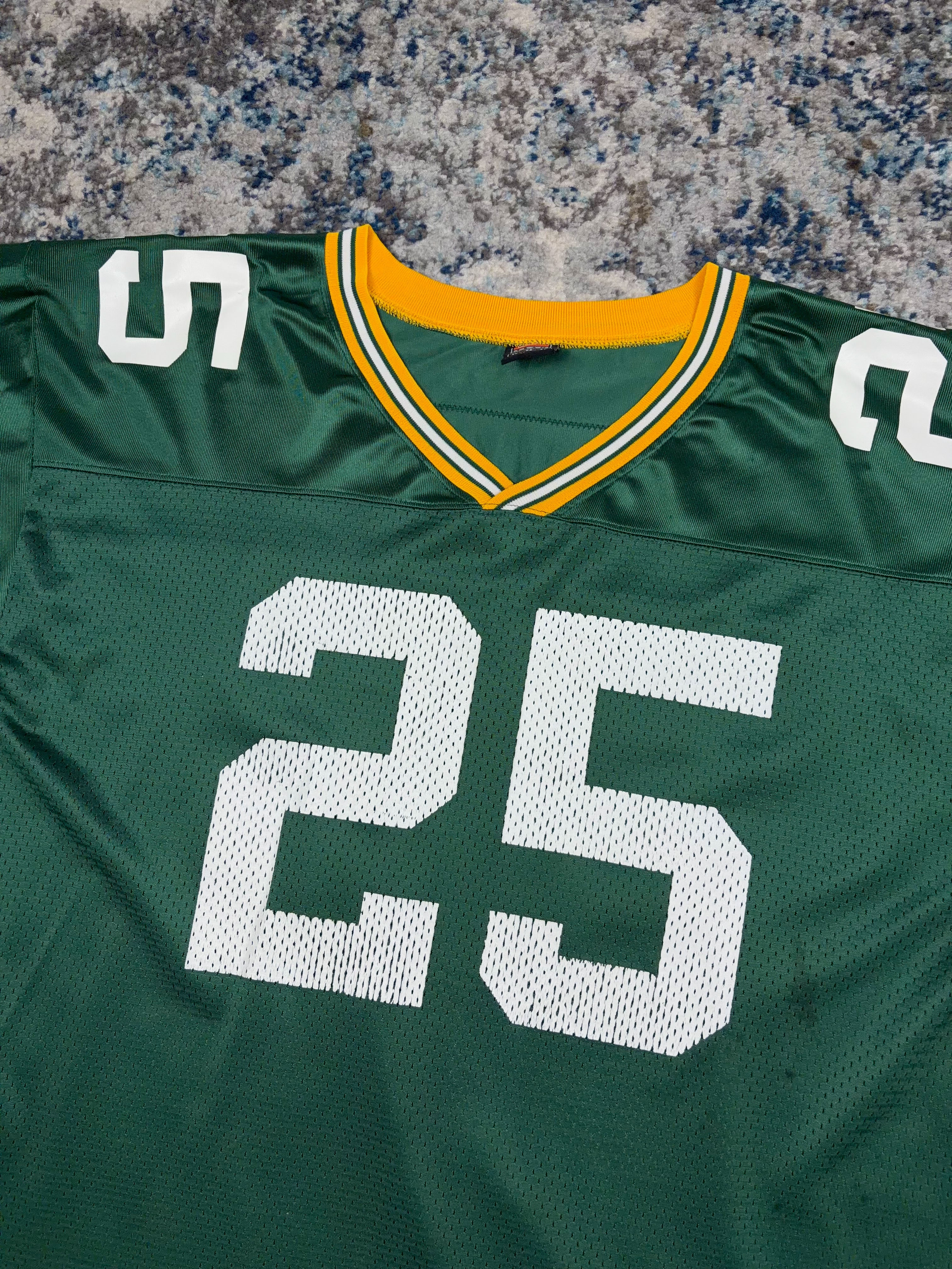 Vintage Dorsey Levens #25 Green Bay Packers NFL Football Jersey Size XL