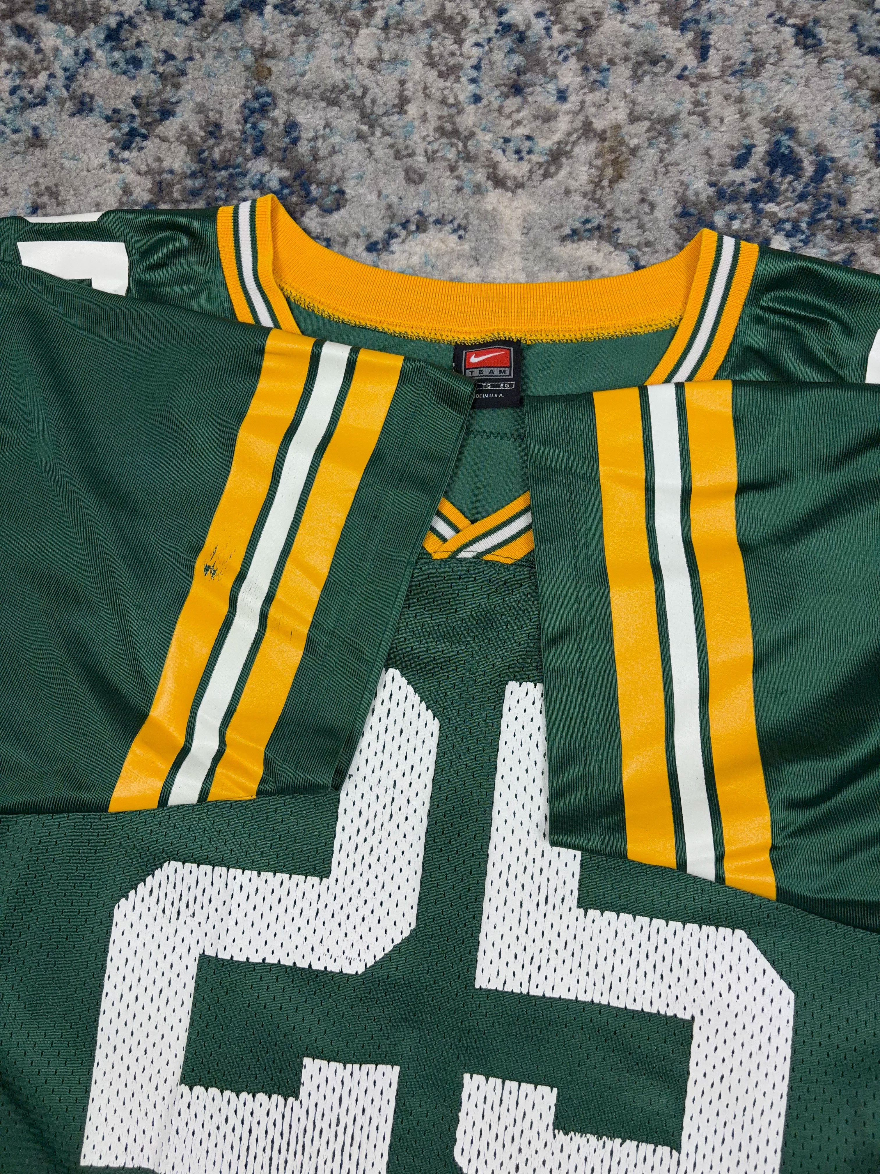 Vintage Dorsey Levens #25 Green Bay Packers NFL Football Jersey Size XL